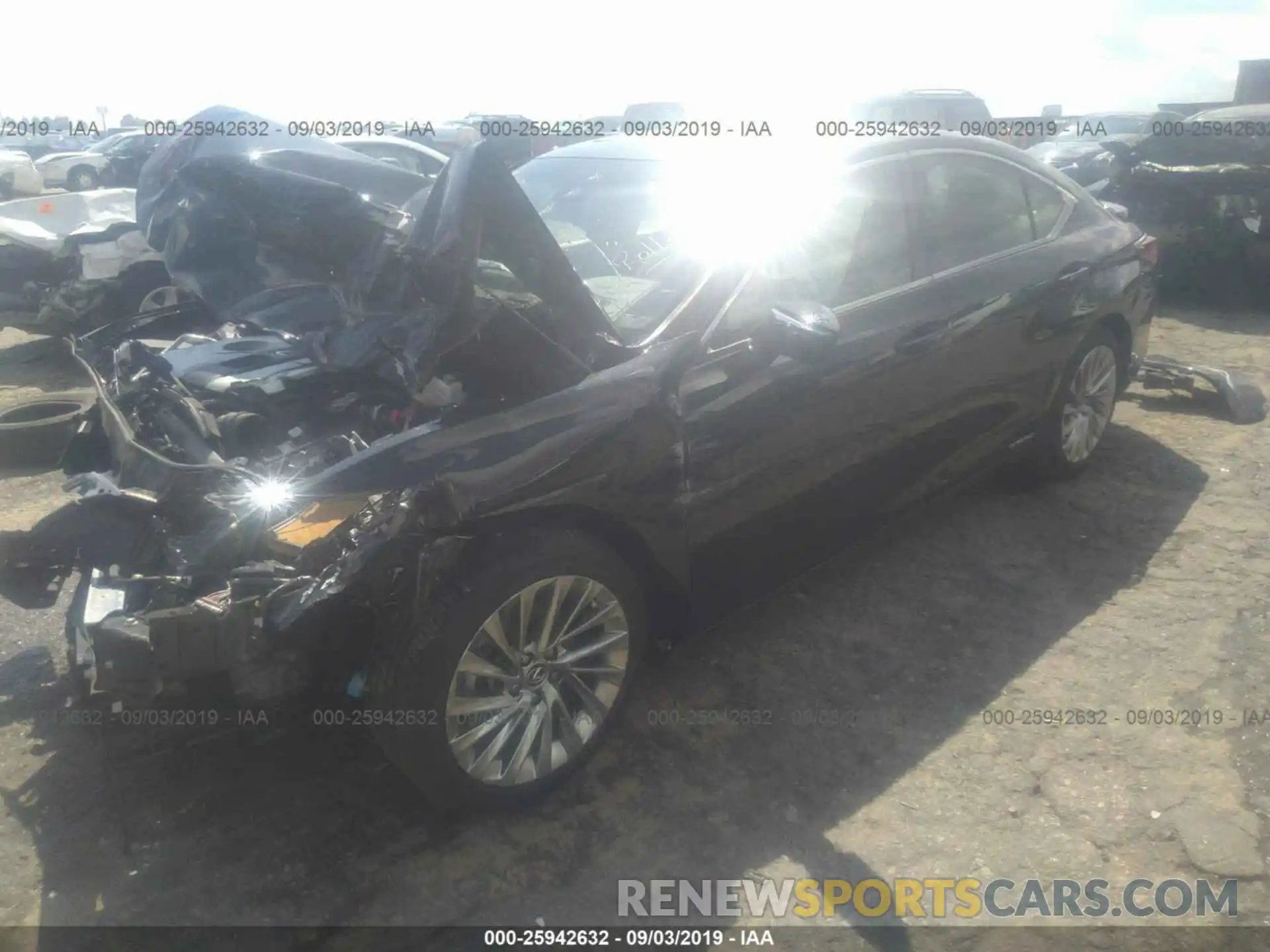 2 Photograph of a damaged car JTHB21B19K2019960 LEXUS ES 2019