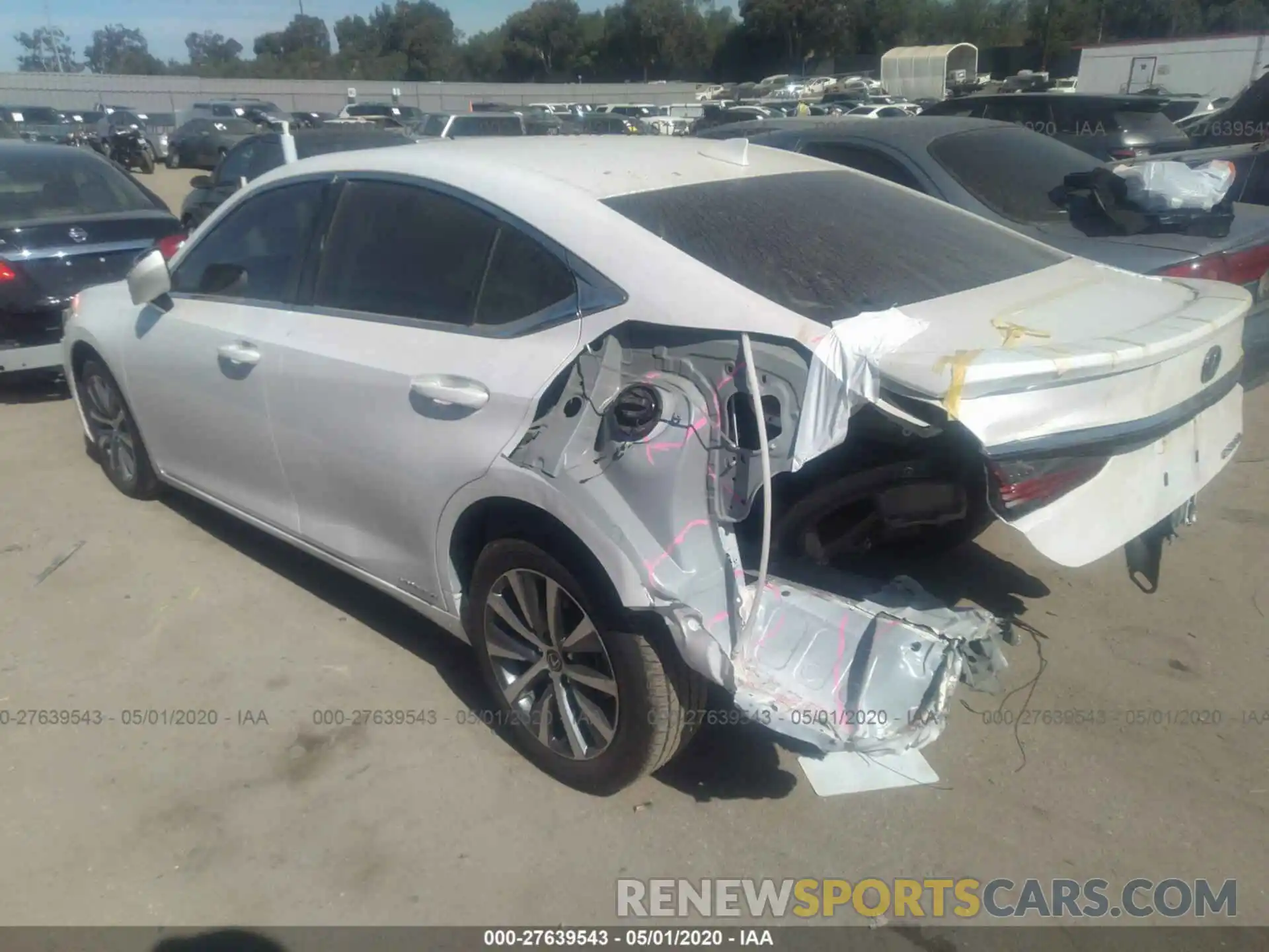 3 Photograph of a damaged car JTHB21B19K2039299 LEXUS ES 2019