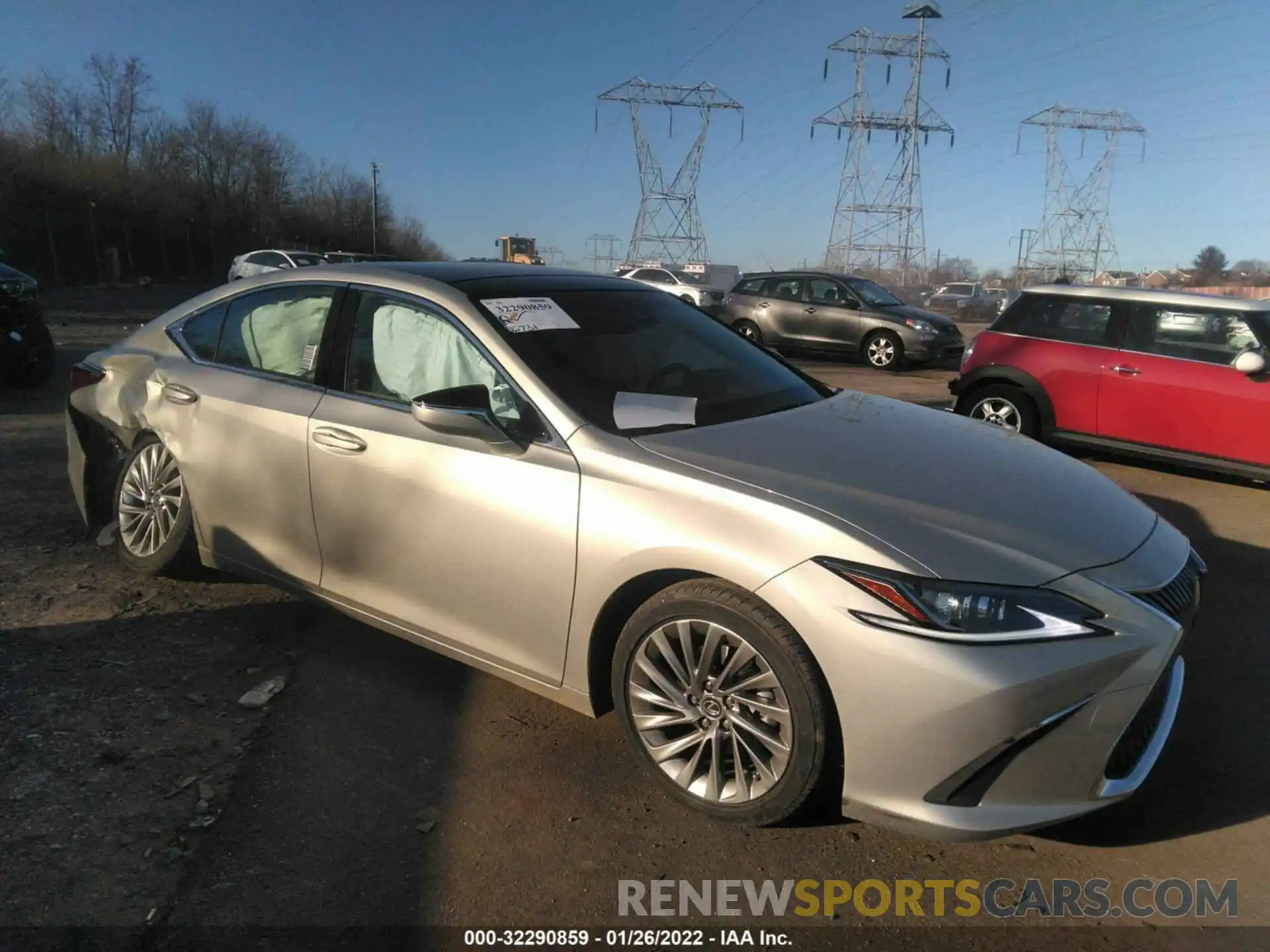 1 Photograph of a damaged car JTHBZ1B10K2002332 LEXUS ES 2019