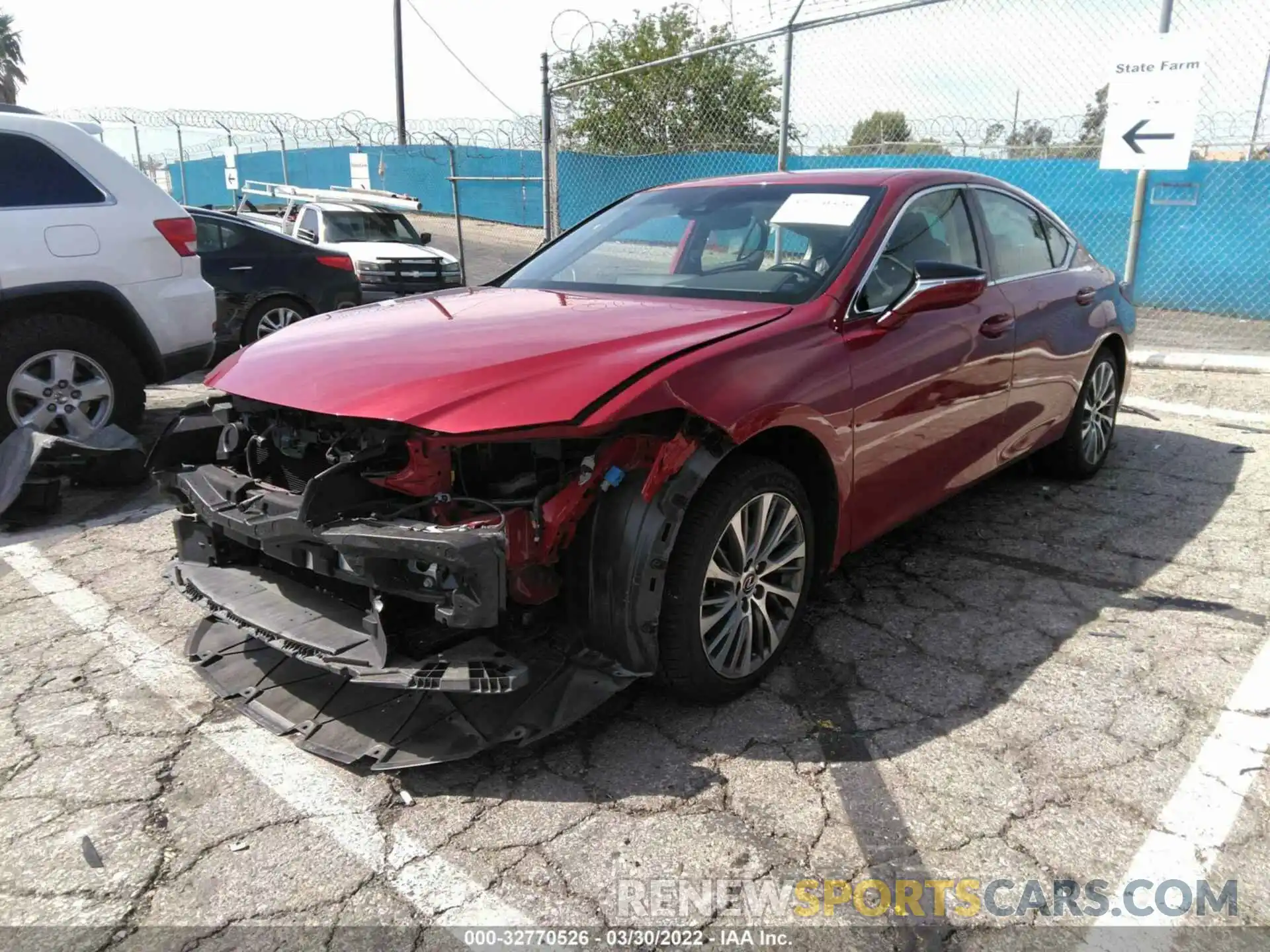 2 Photograph of a damaged car JTHBZ1B12K2004938 LEXUS ES 2019