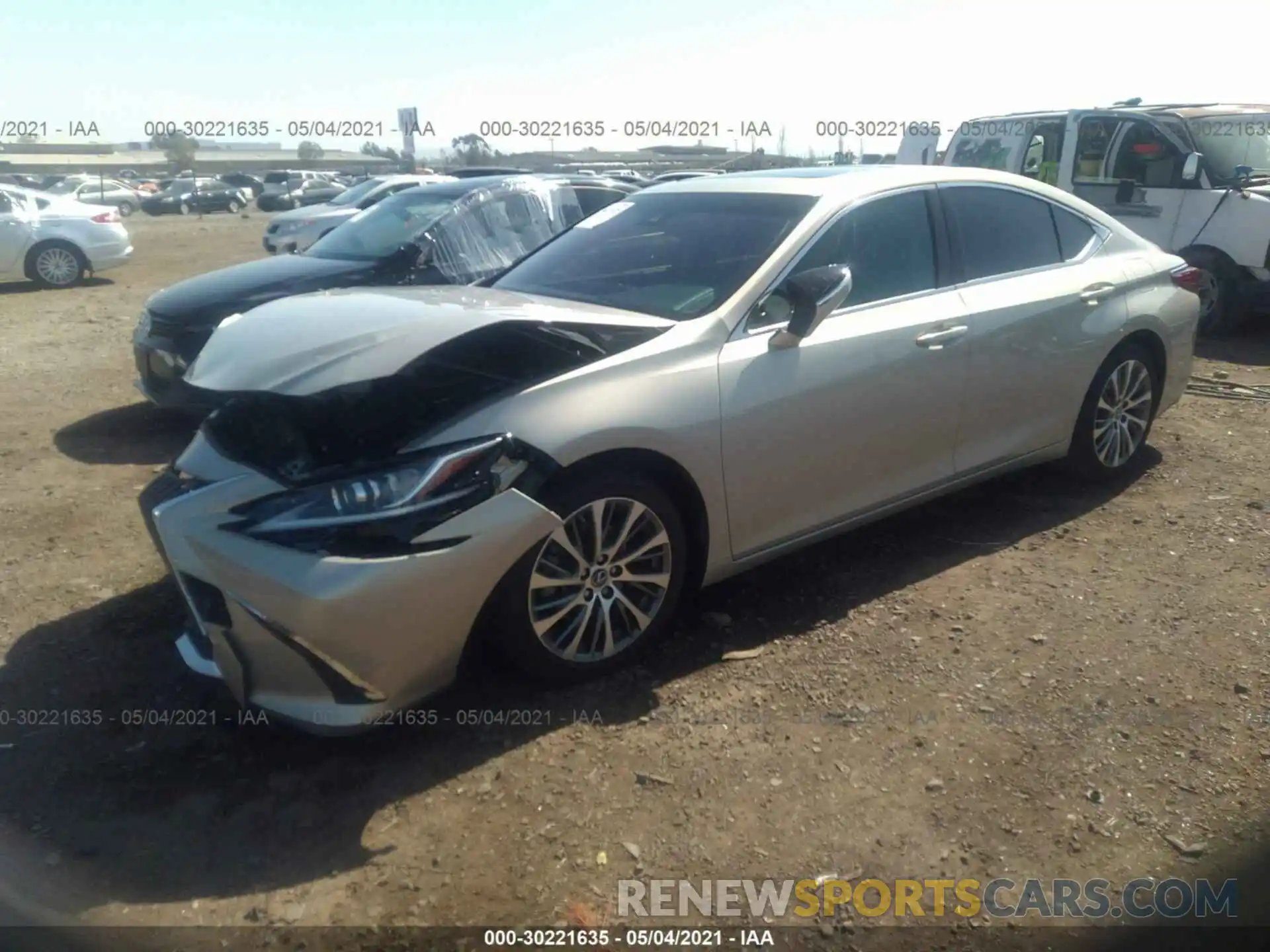 2 Photograph of a damaged car JTHBZ1B13K2004575 LEXUS ES 2019