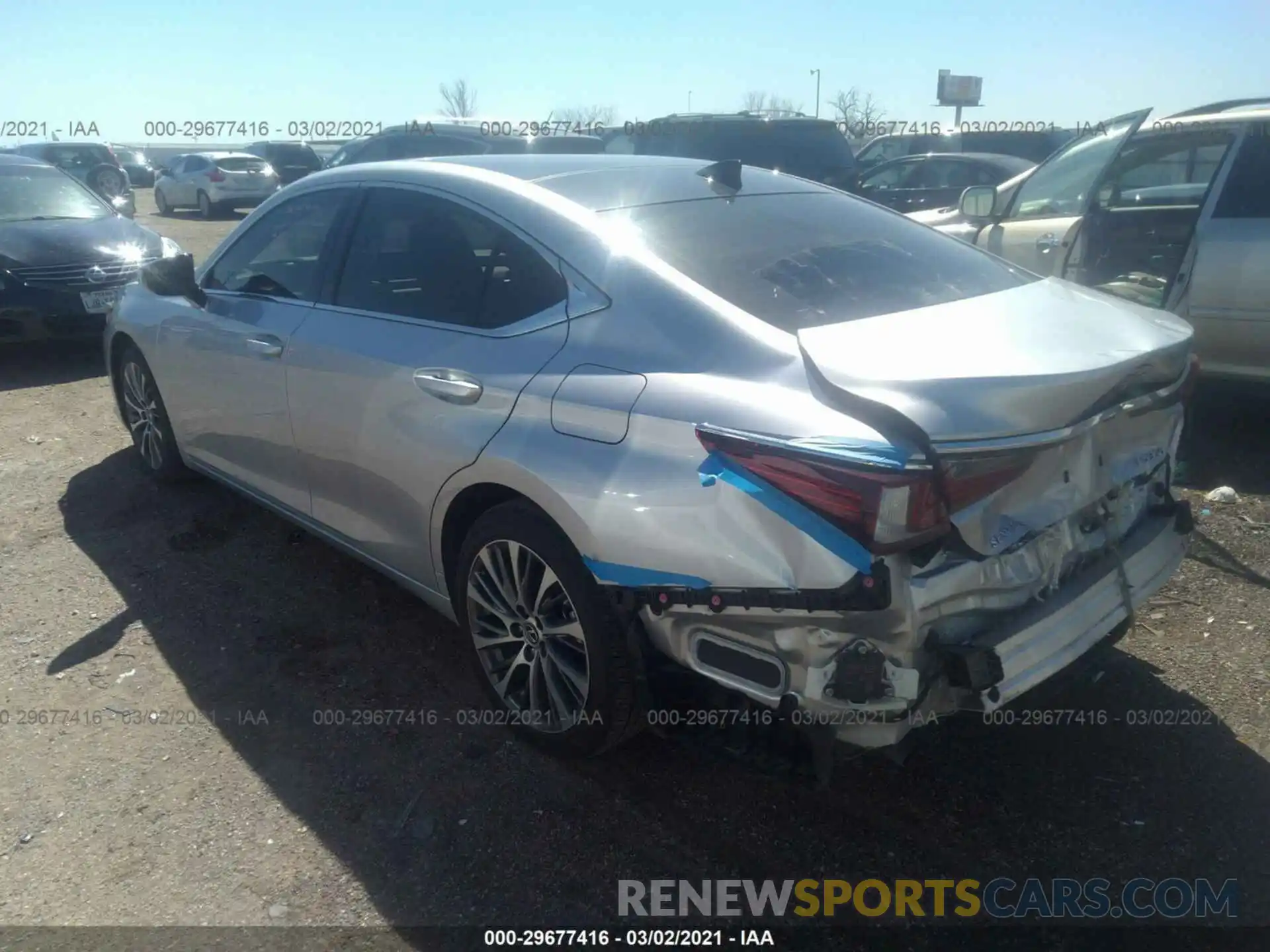 3 Photograph of a damaged car JTHBZ1B18K2001736 LEXUS ES 2019