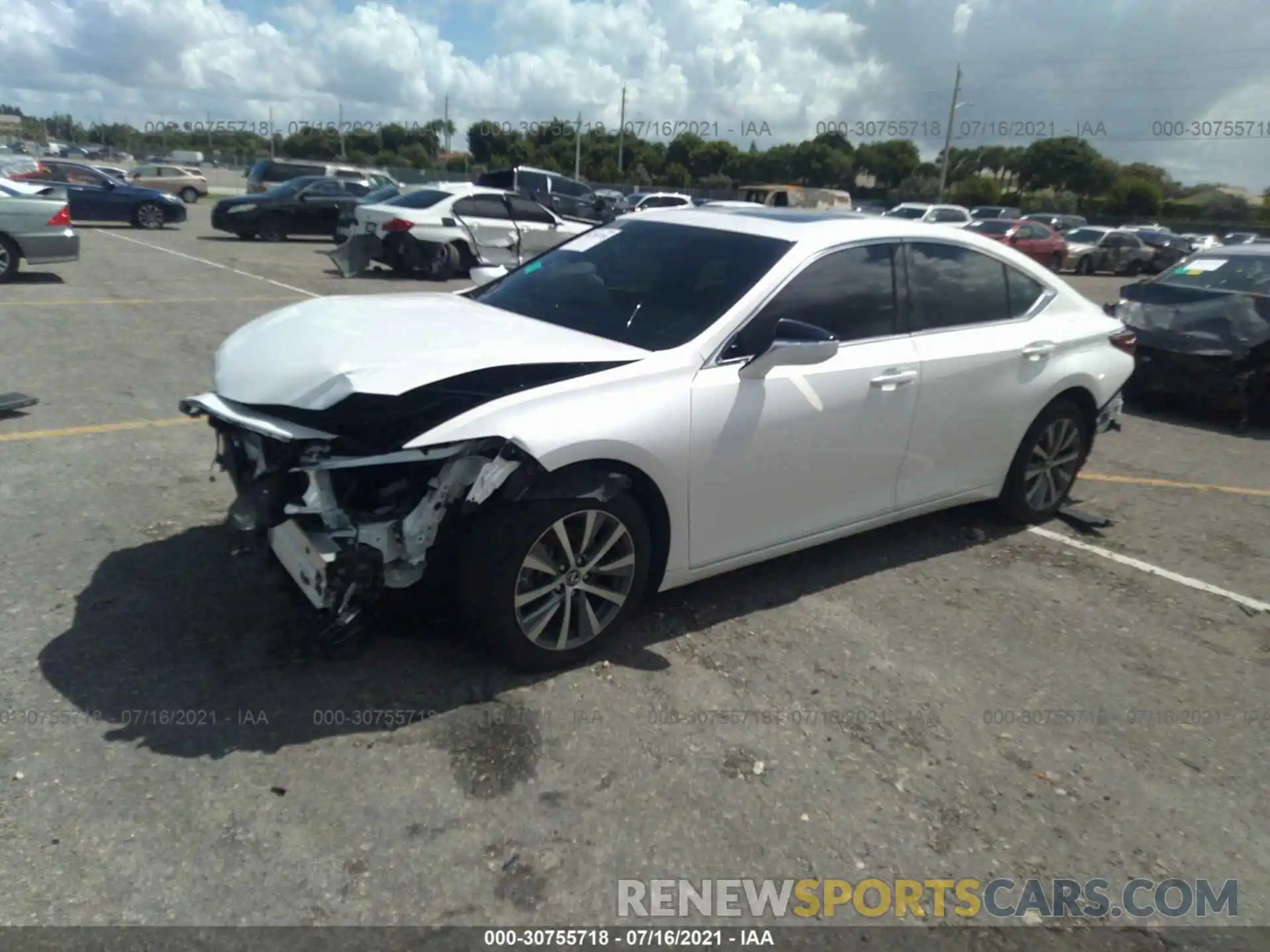 2 Photograph of a damaged car 58ADZ1B11LU077447 LEXUS ES 2020