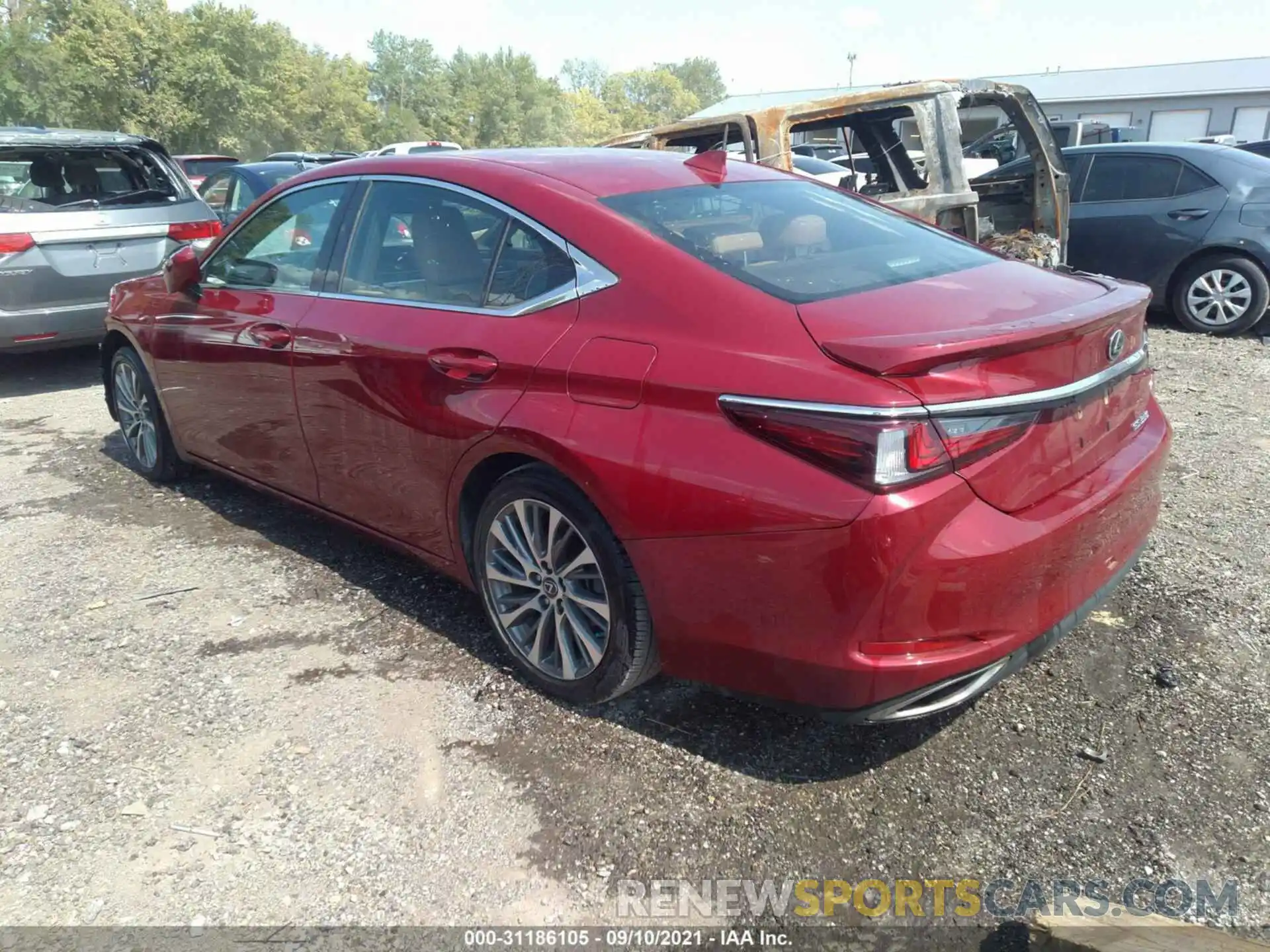 3 Photograph of a damaged car 58ADZ1B13LU067759 LEXUS ES 2020