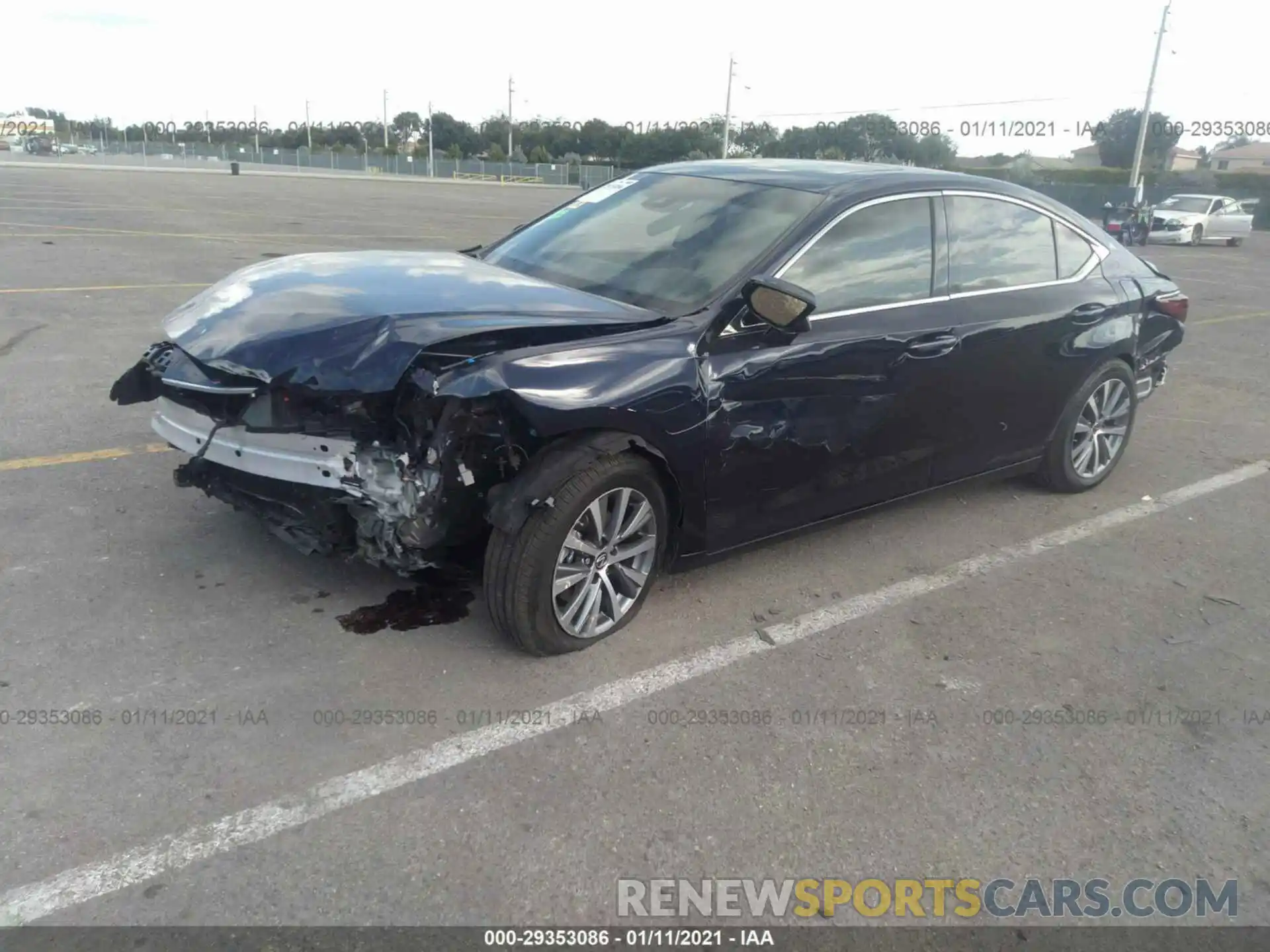 2 Photograph of a damaged car 58ADZ1B14LU078236 LEXUS ES 2020