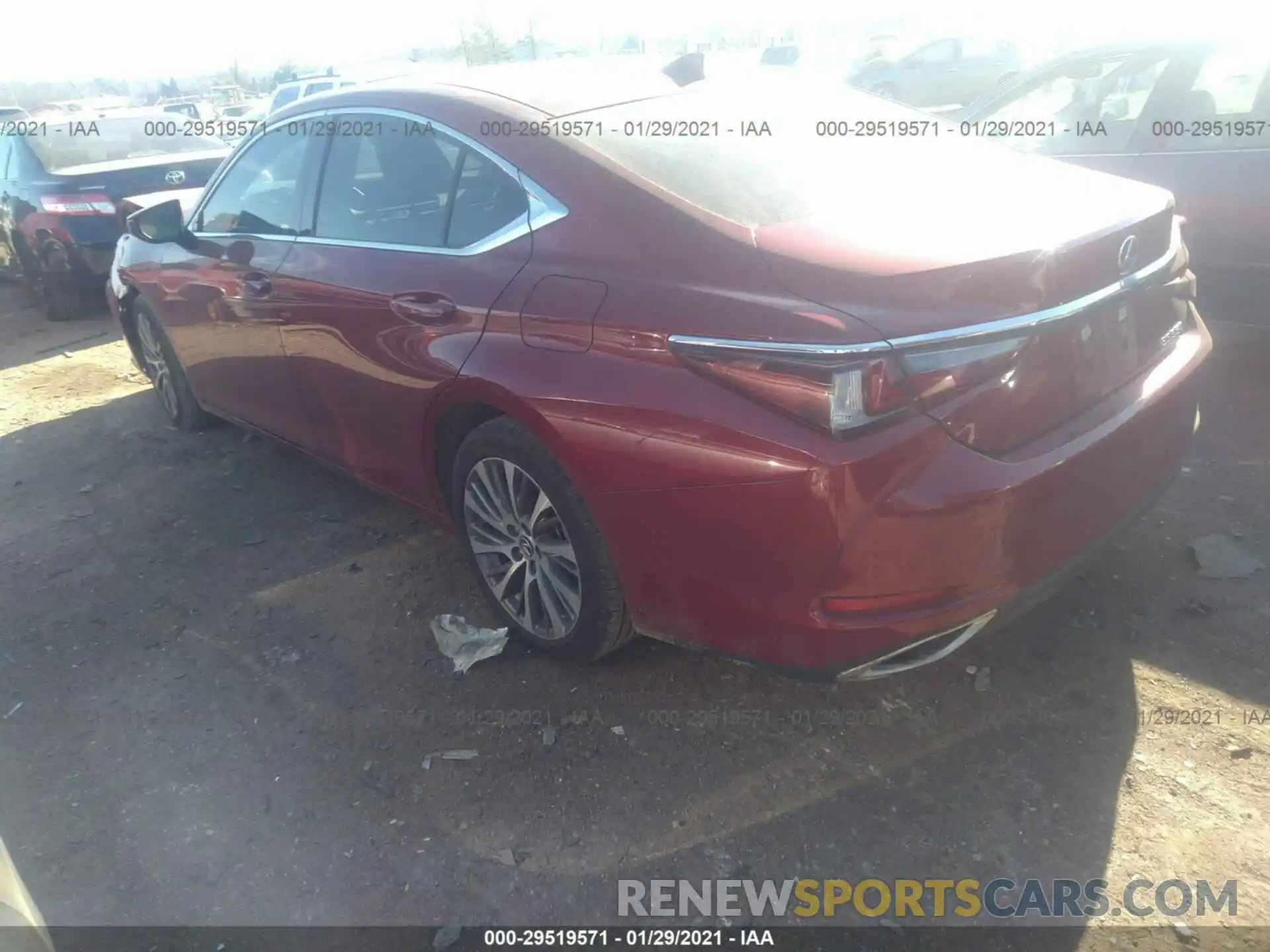 3 Photograph of a damaged car 58ADZ1B15LU065544 LEXUS ES 2020