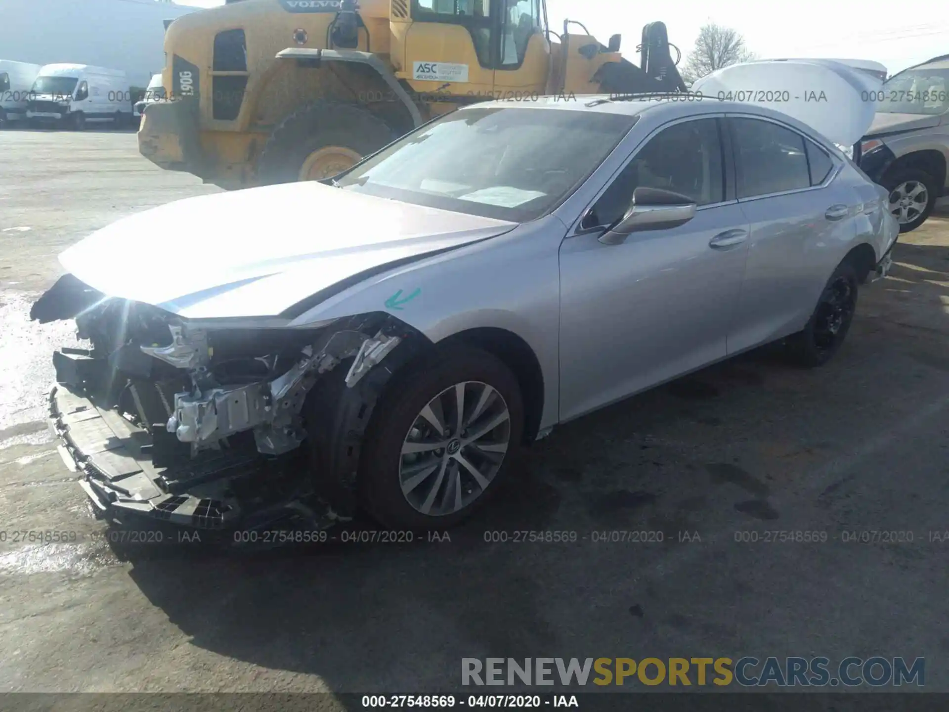 2 Photograph of a damaged car 58ADZ1B16LU054553 LEXUS ES 2020