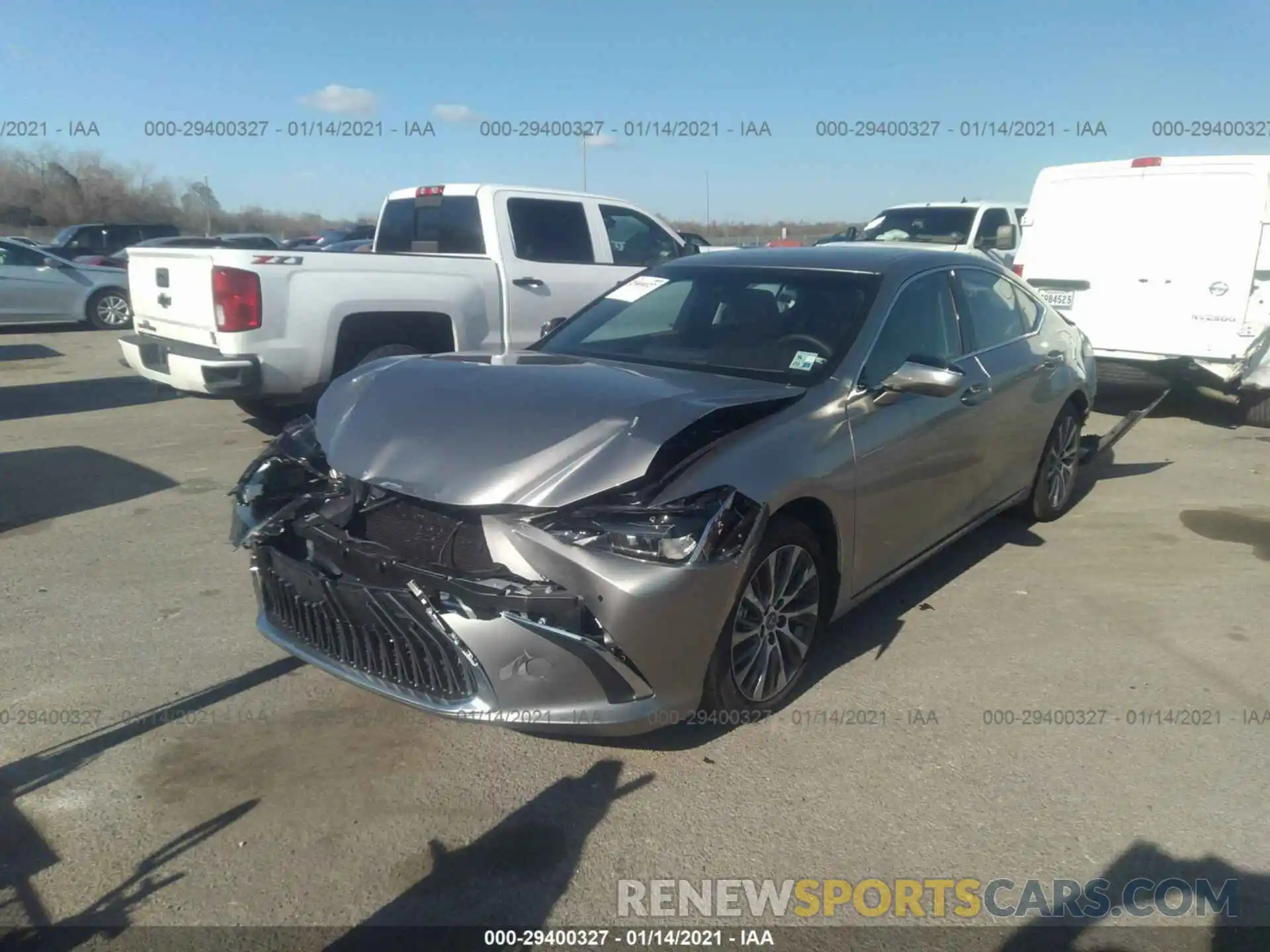 2 Photograph of a damaged car 58ADZ1B19LU078846 LEXUS ES 2020