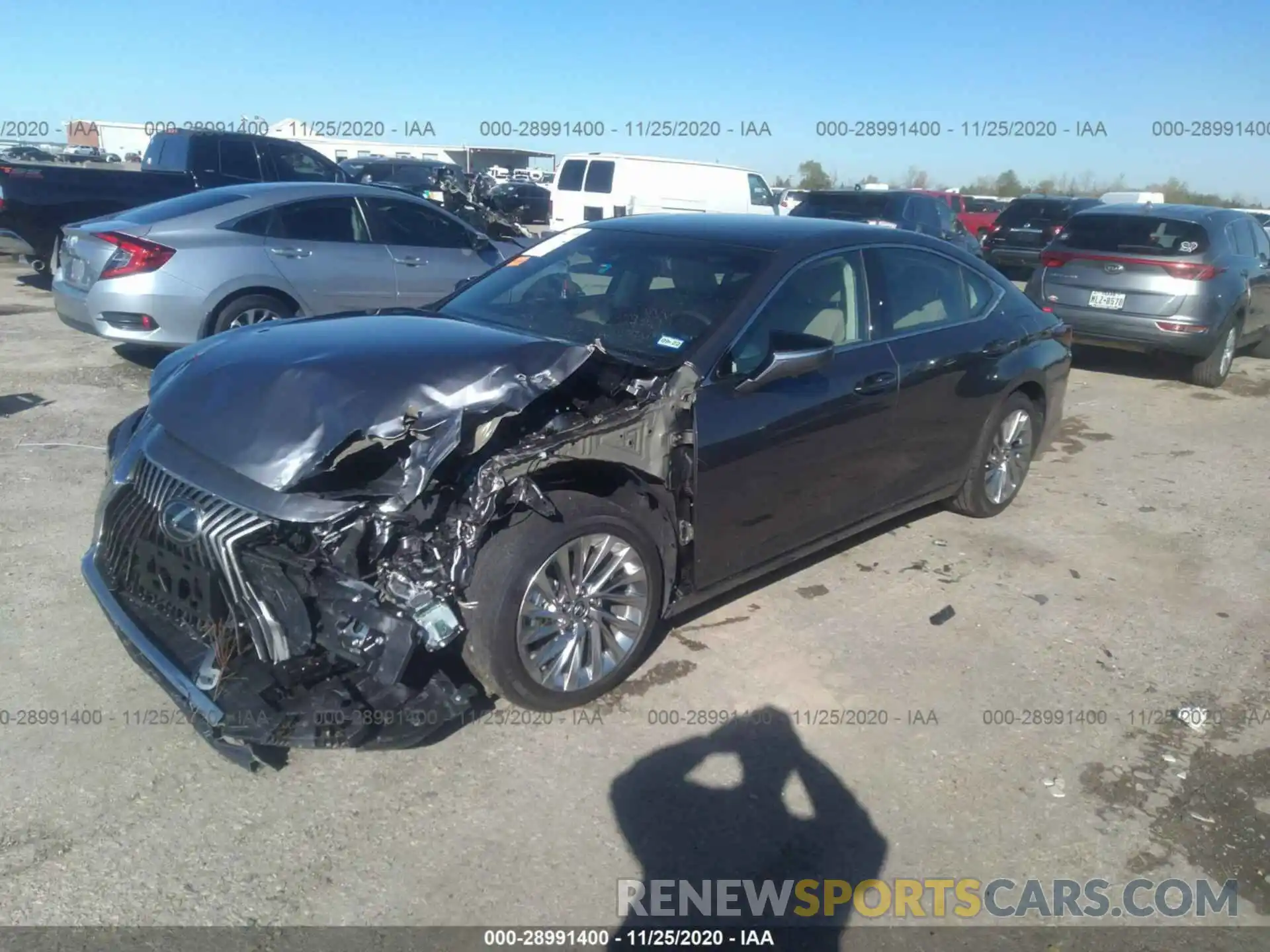 2 Photograph of a damaged car 58AFZ1B19LU079620 LEXUS ES 2020