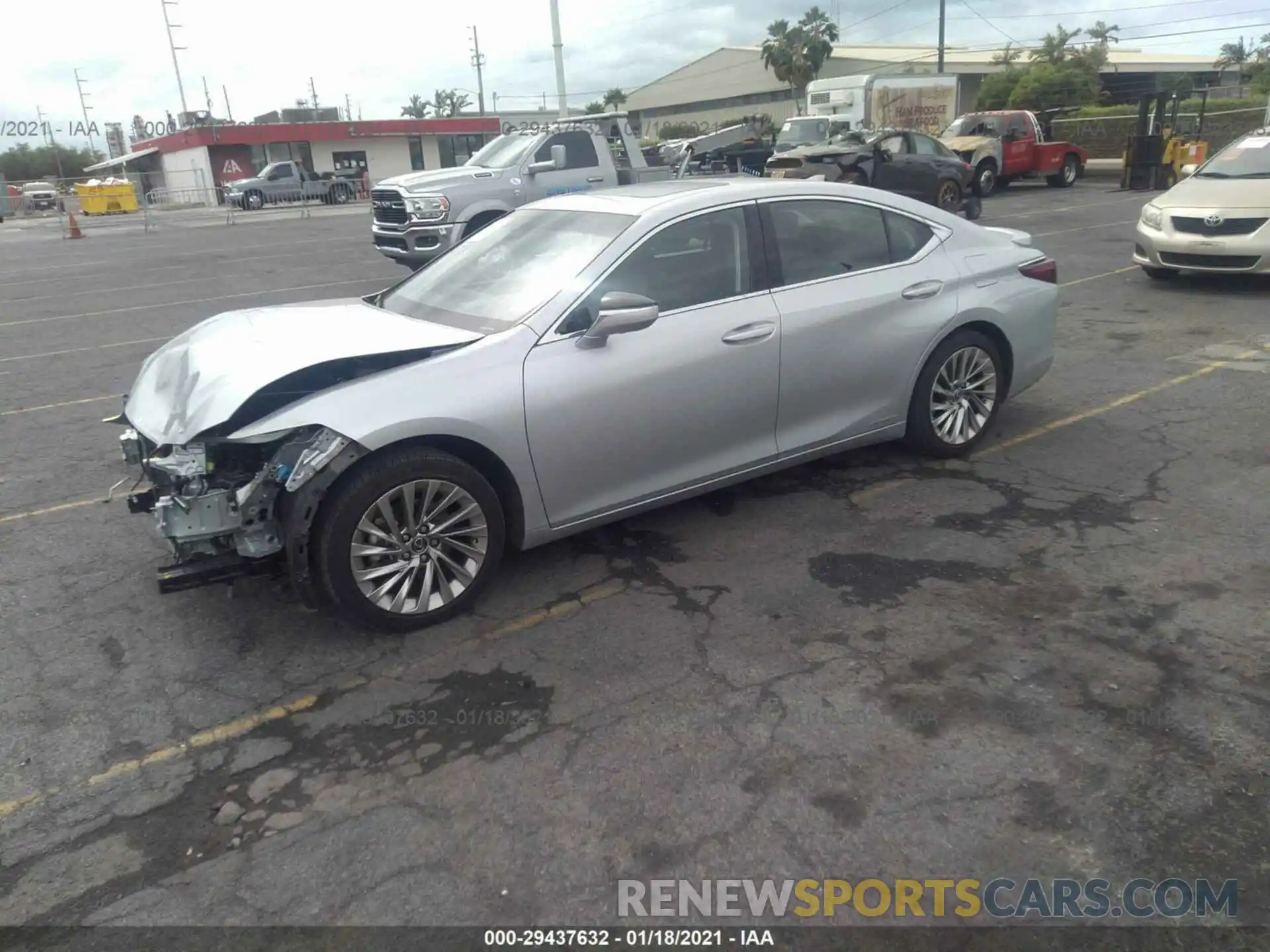 2 Photograph of a damaged car JTHE21B15L2063372 LEXUS ES 2020