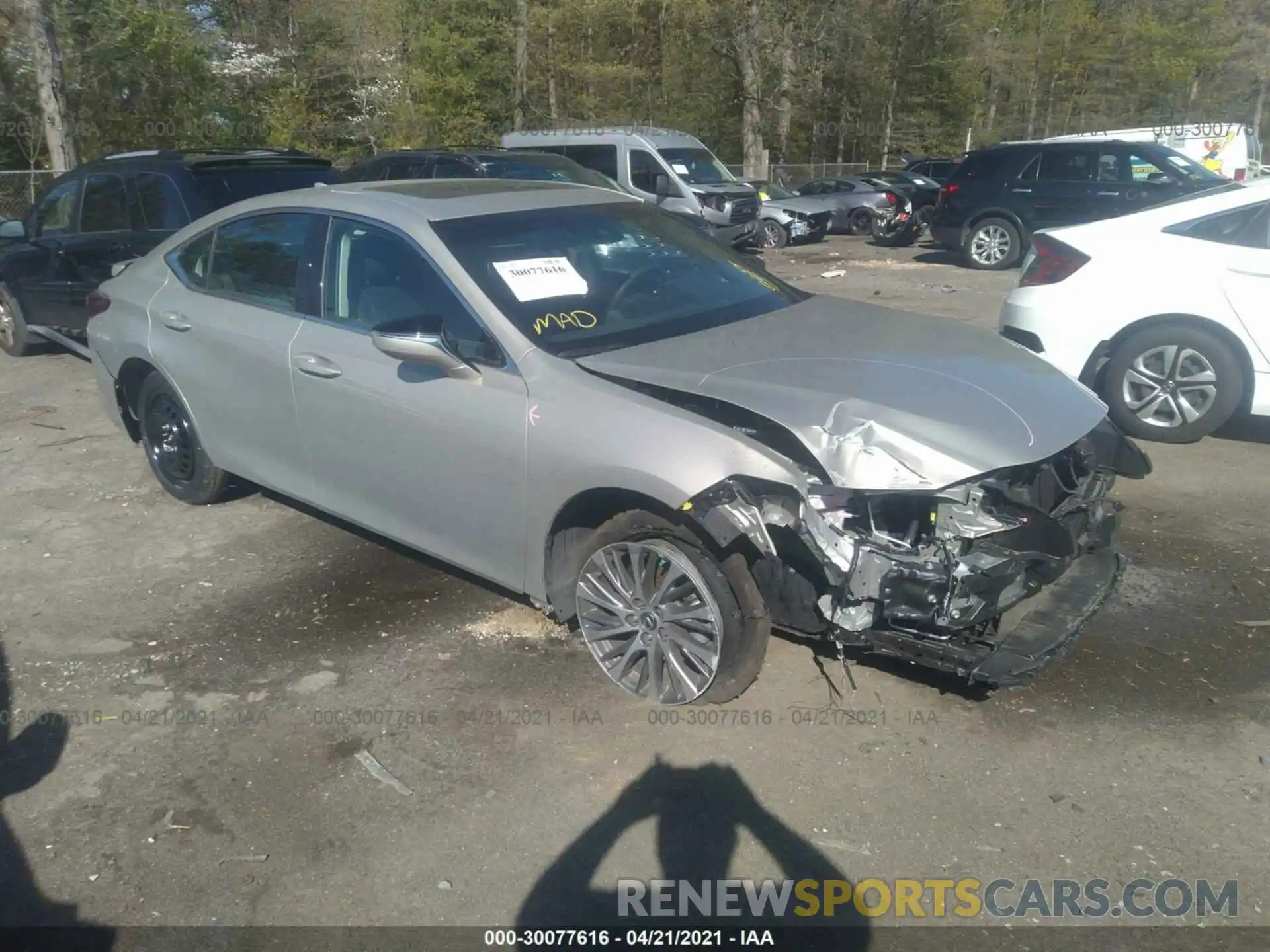 1 Photograph of a damaged car 58AD11D14MU002943 LEXUS ES 2021