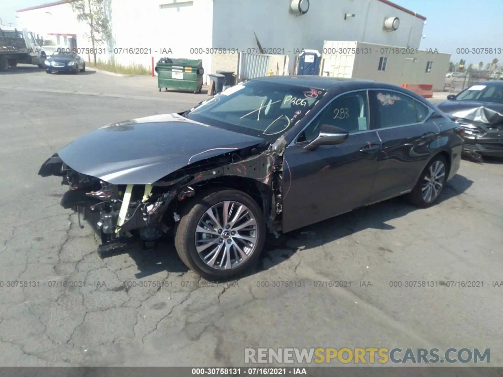 2 Photograph of a damaged car 58ADA1C11MU006840 LEXUS ES 2021