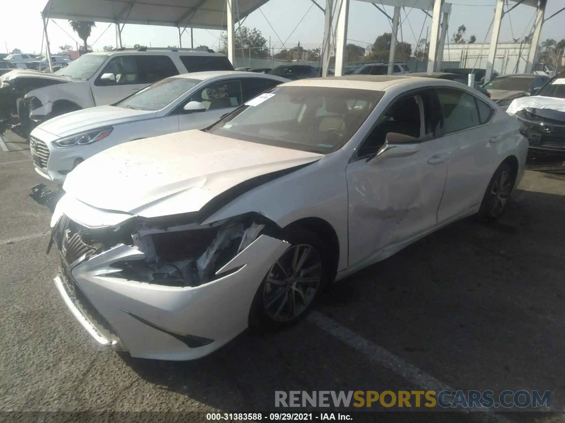 2 Photograph of a damaged car 58ADA1C12MU007642 LEXUS ES 2021