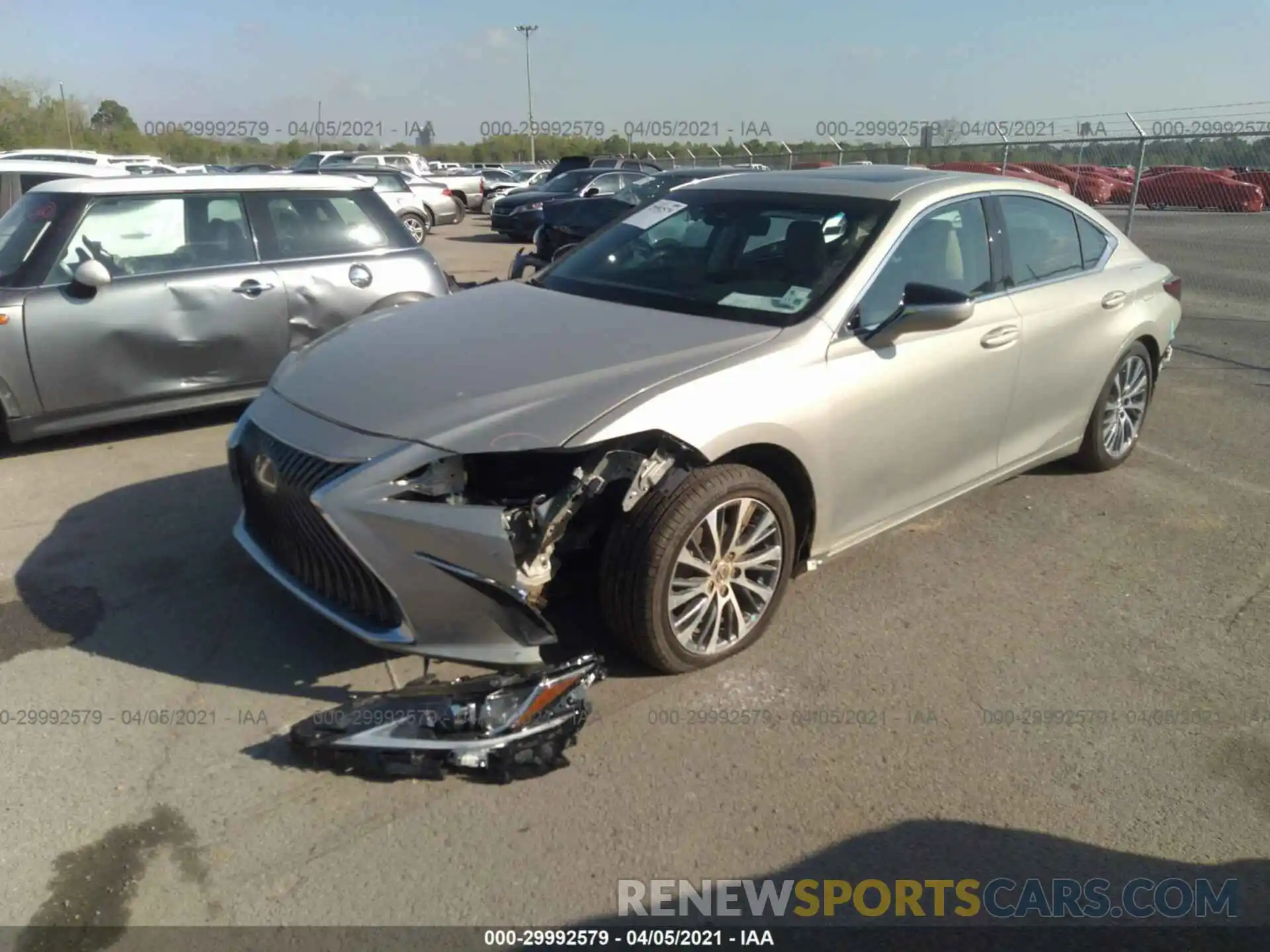 2 Photograph of a damaged car 58ADZ1B12MU087146 LEXUS ES 2021