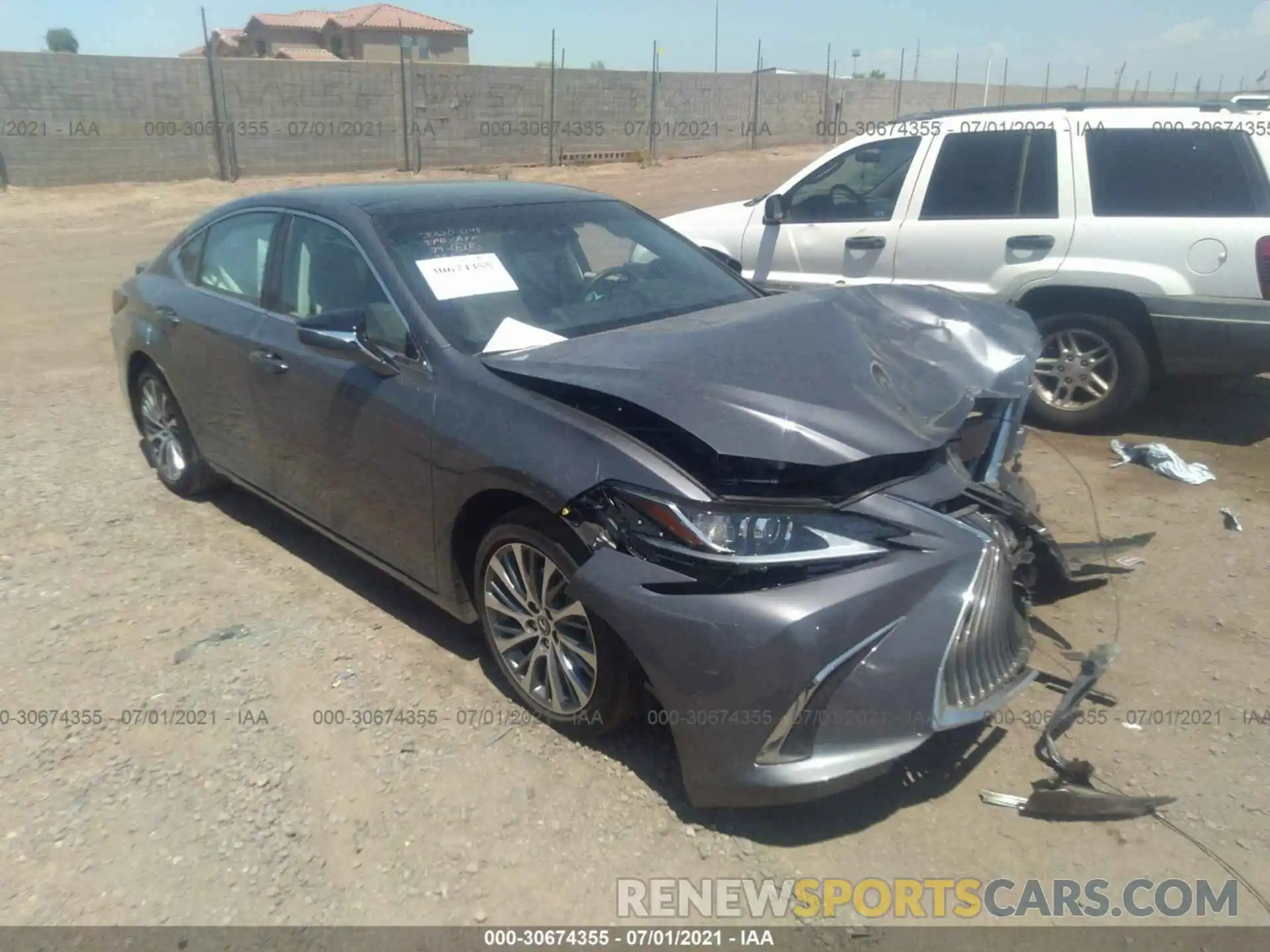 1 Photograph of a damaged car 58ADZ1B15MU092857 LEXUS ES 2021