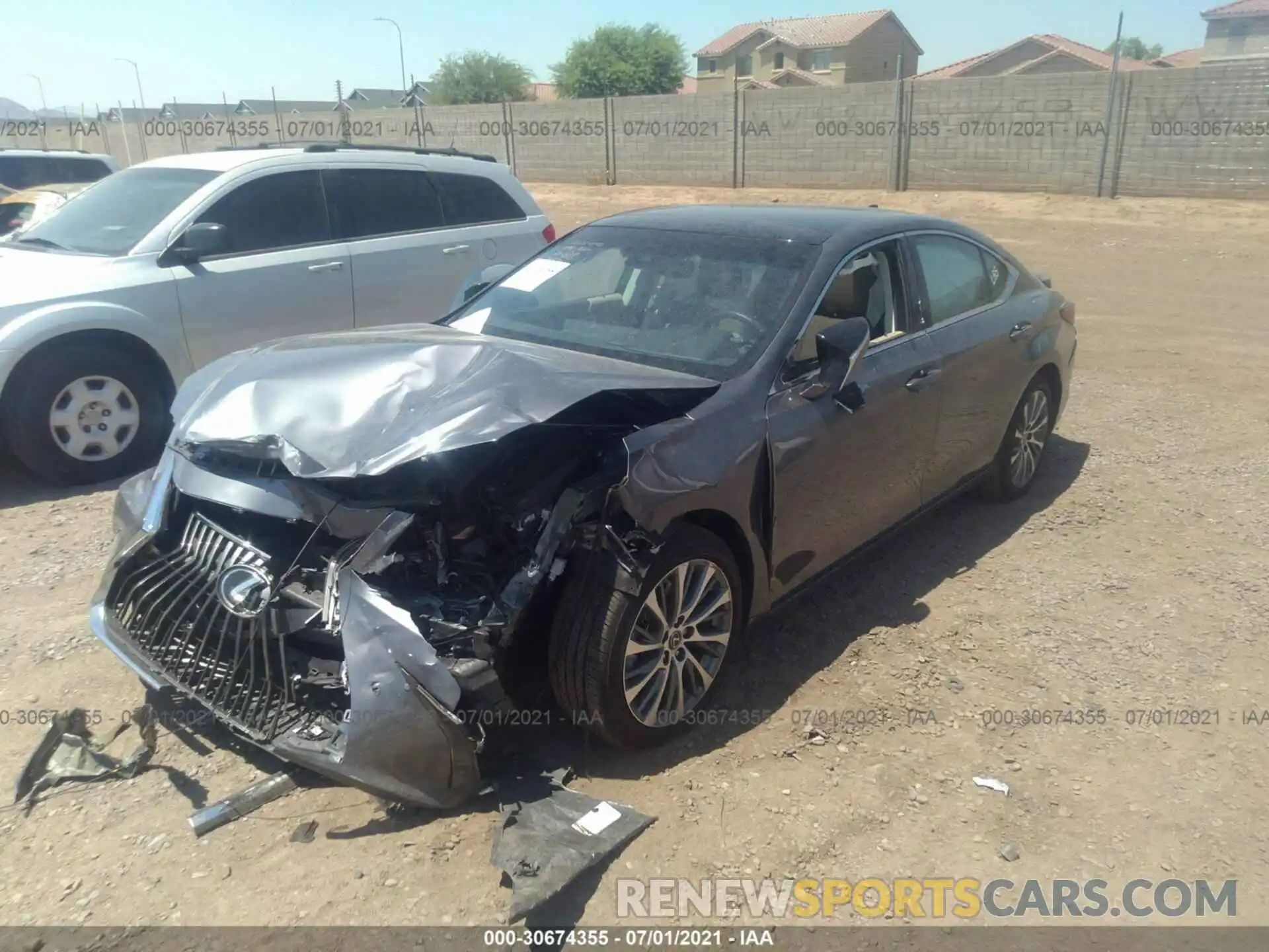 2 Photograph of a damaged car 58ADZ1B15MU092857 LEXUS ES 2021