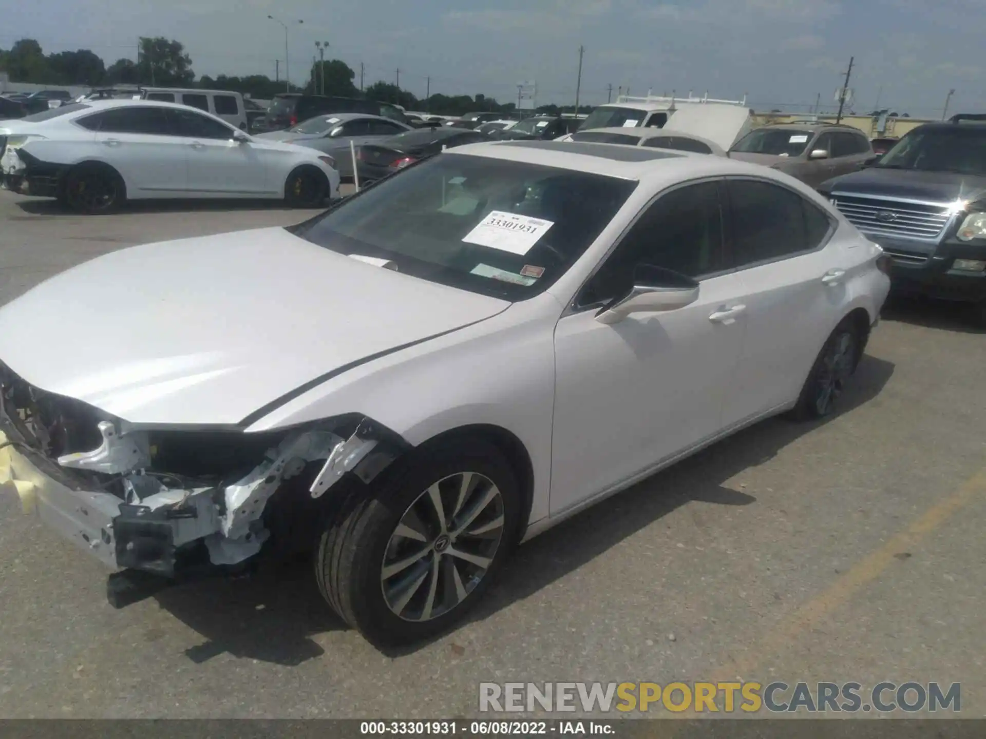 2 Photograph of a damaged car 58ADZ1B17MU095484 LEXUS ES 2021