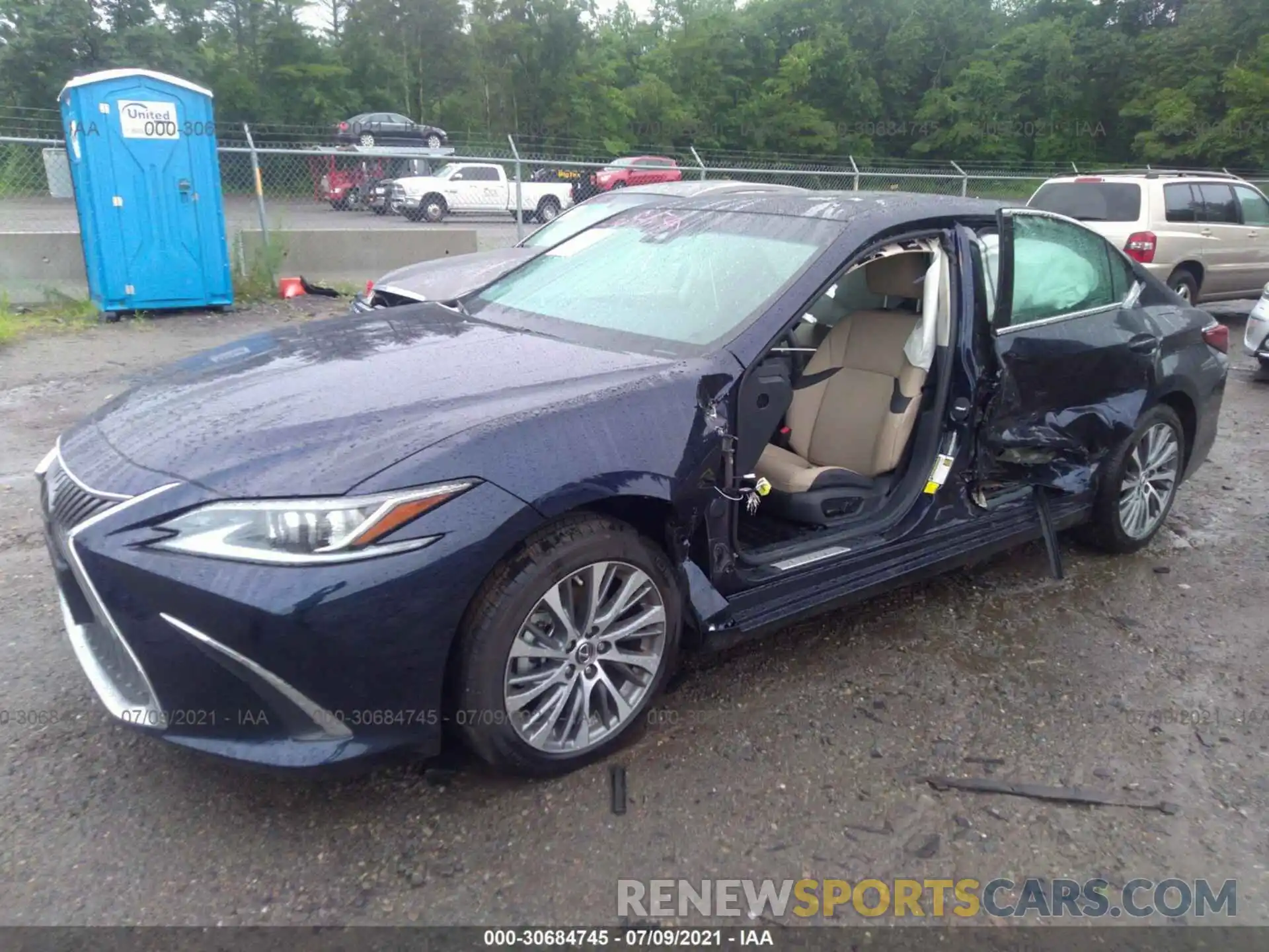 2 Photograph of a damaged car 58ADZ1B19MU087757 LEXUS ES 2021