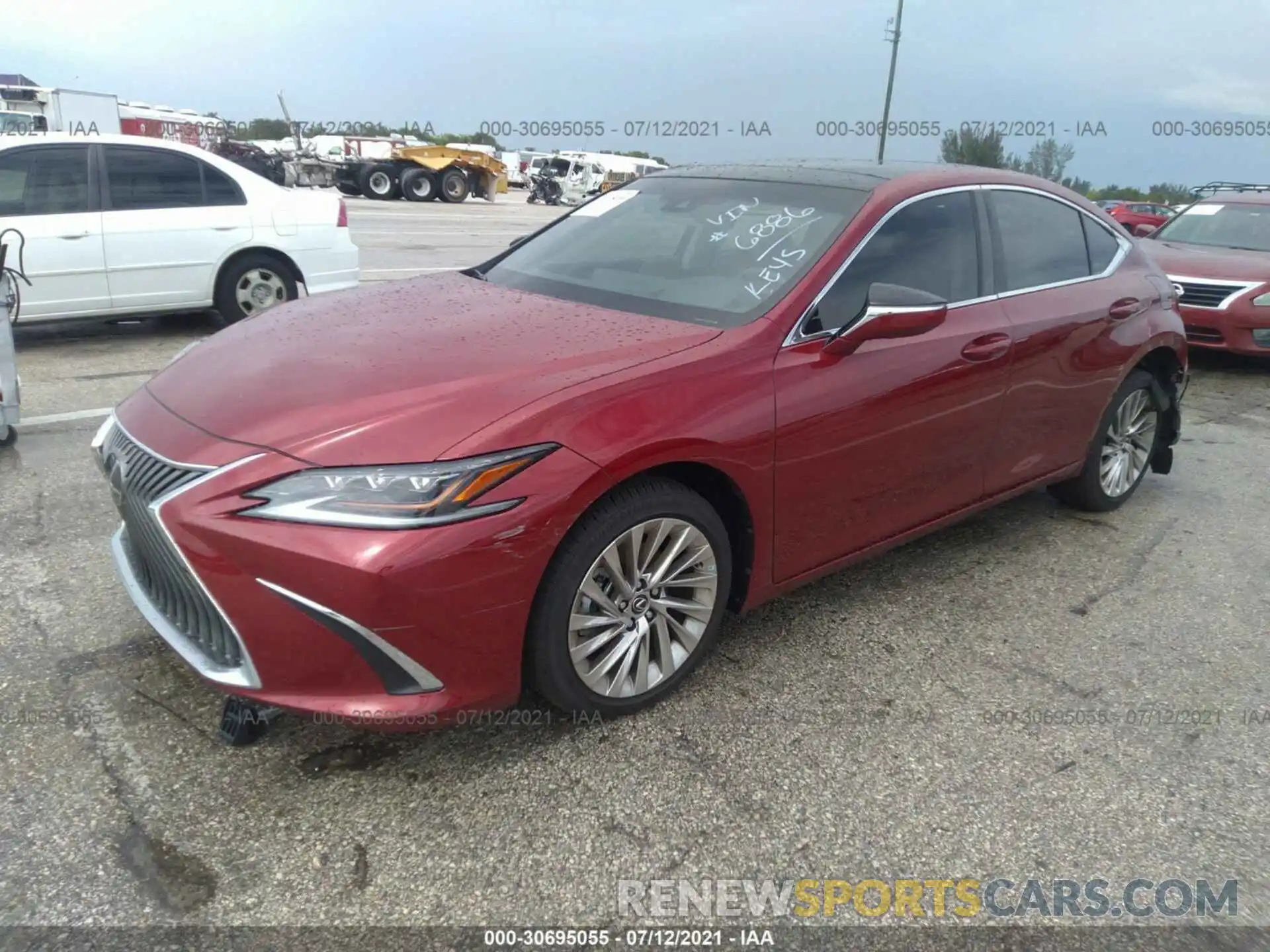 2 Photograph of a damaged car 58AFZ1B19MU096886 LEXUS ES 2021