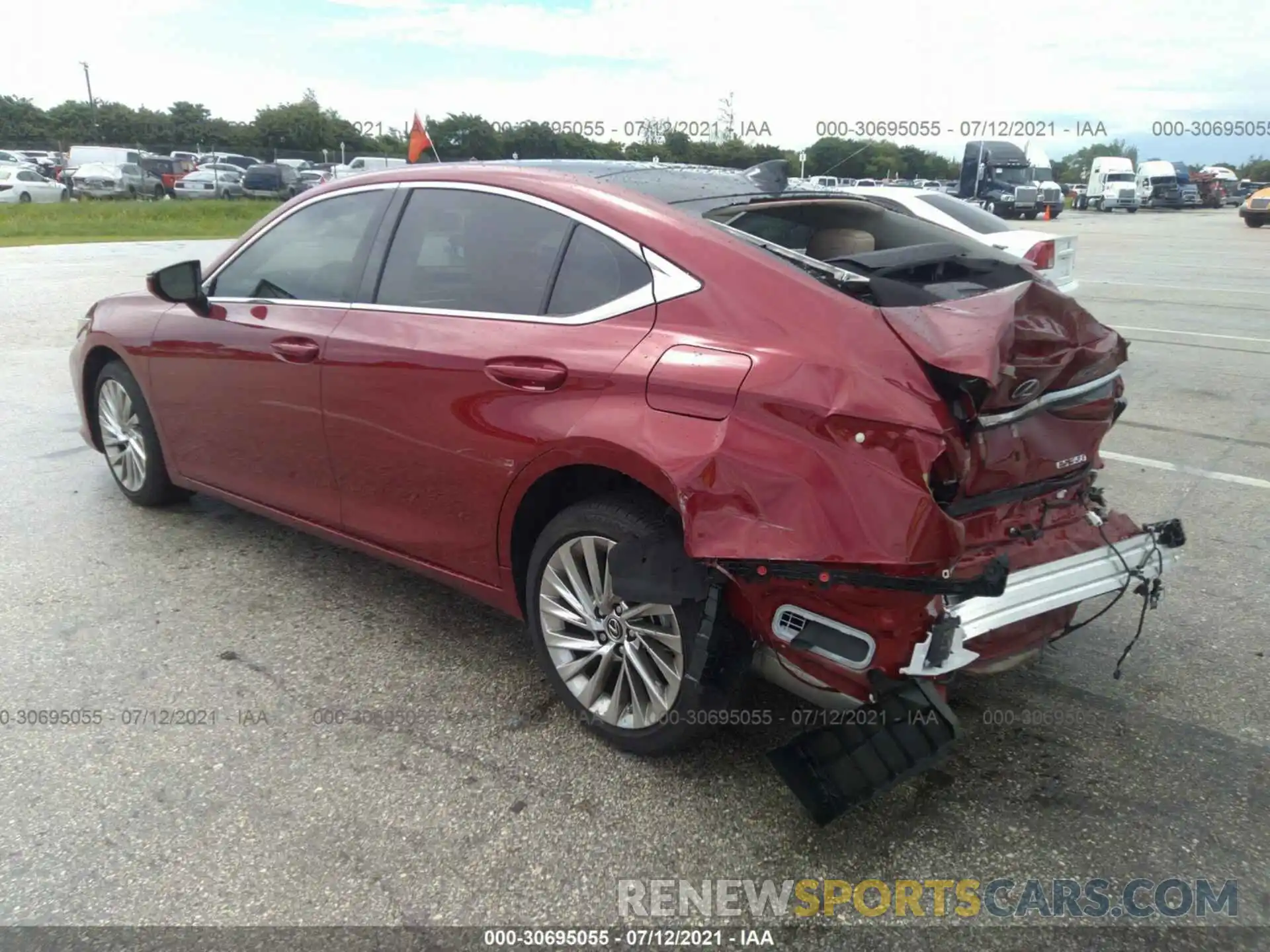 3 Photograph of a damaged car 58AFZ1B19MU096886 LEXUS ES 2021