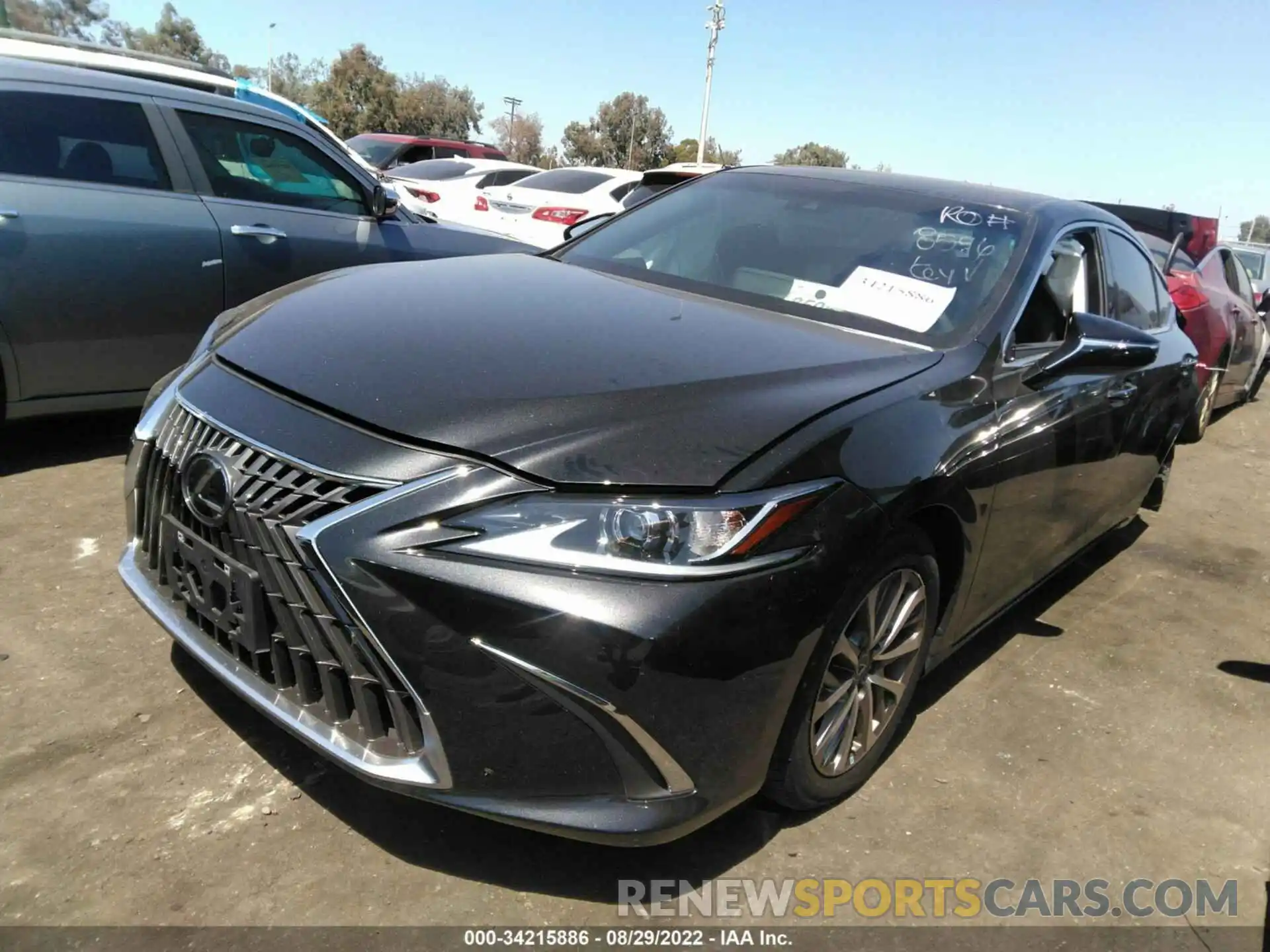 2 Photograph of a damaged car 58ACZ1B10NU123512 LEXUS ES 2022