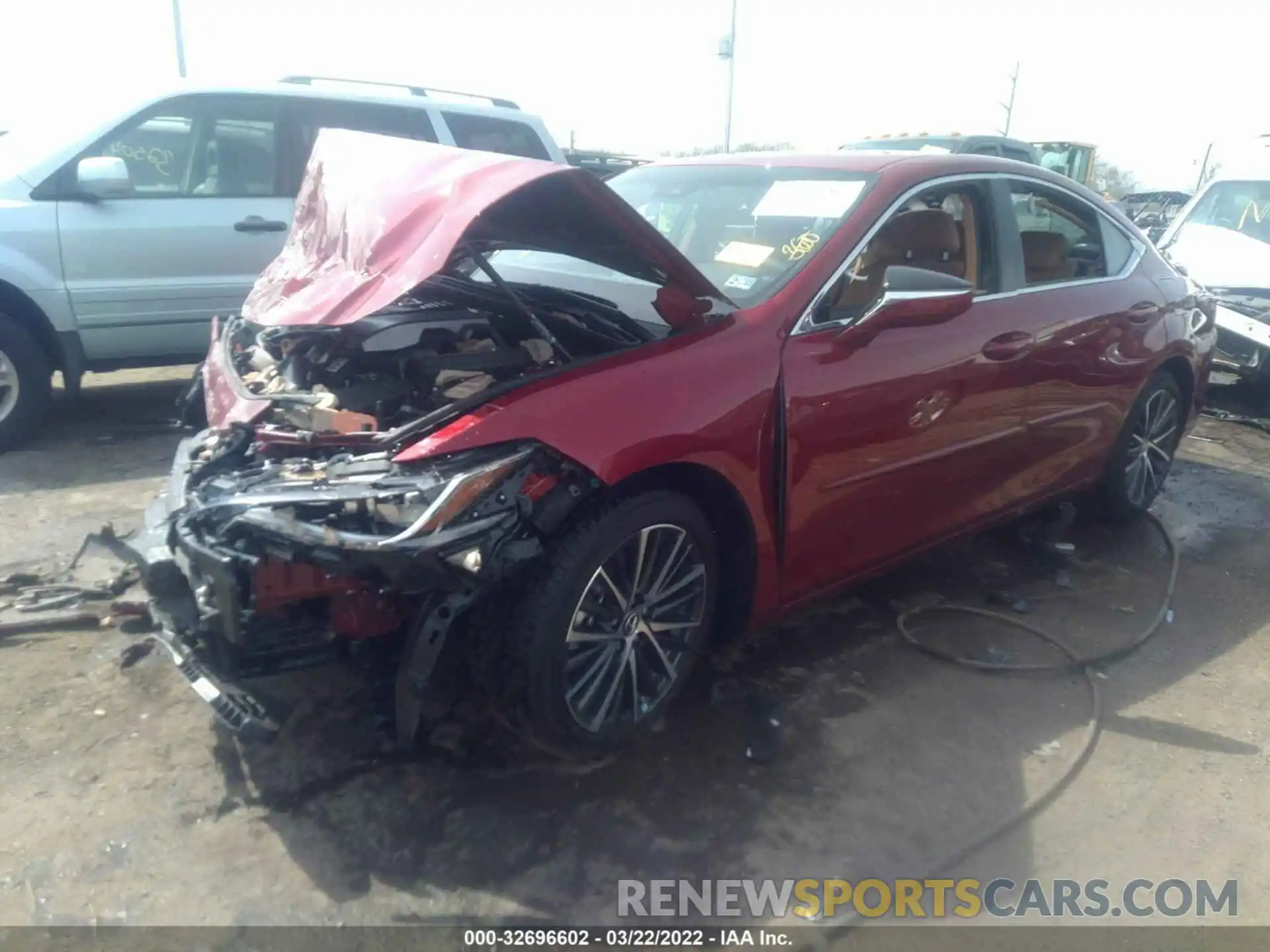 2 Photograph of a damaged car 58ADZ1B10NU121327 LEXUS ES 2022