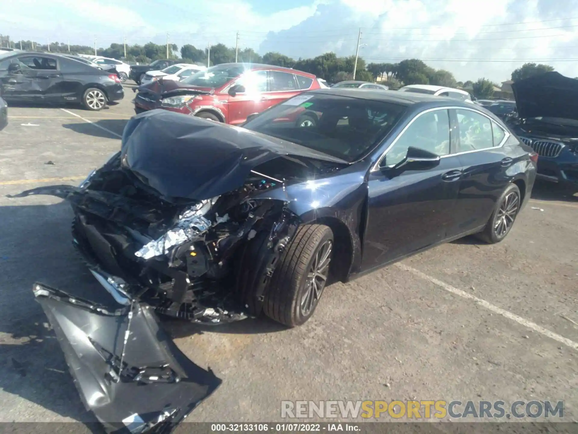 2 Photograph of a damaged car 58ADZ1B12NU111981 LEXUS ES 2022