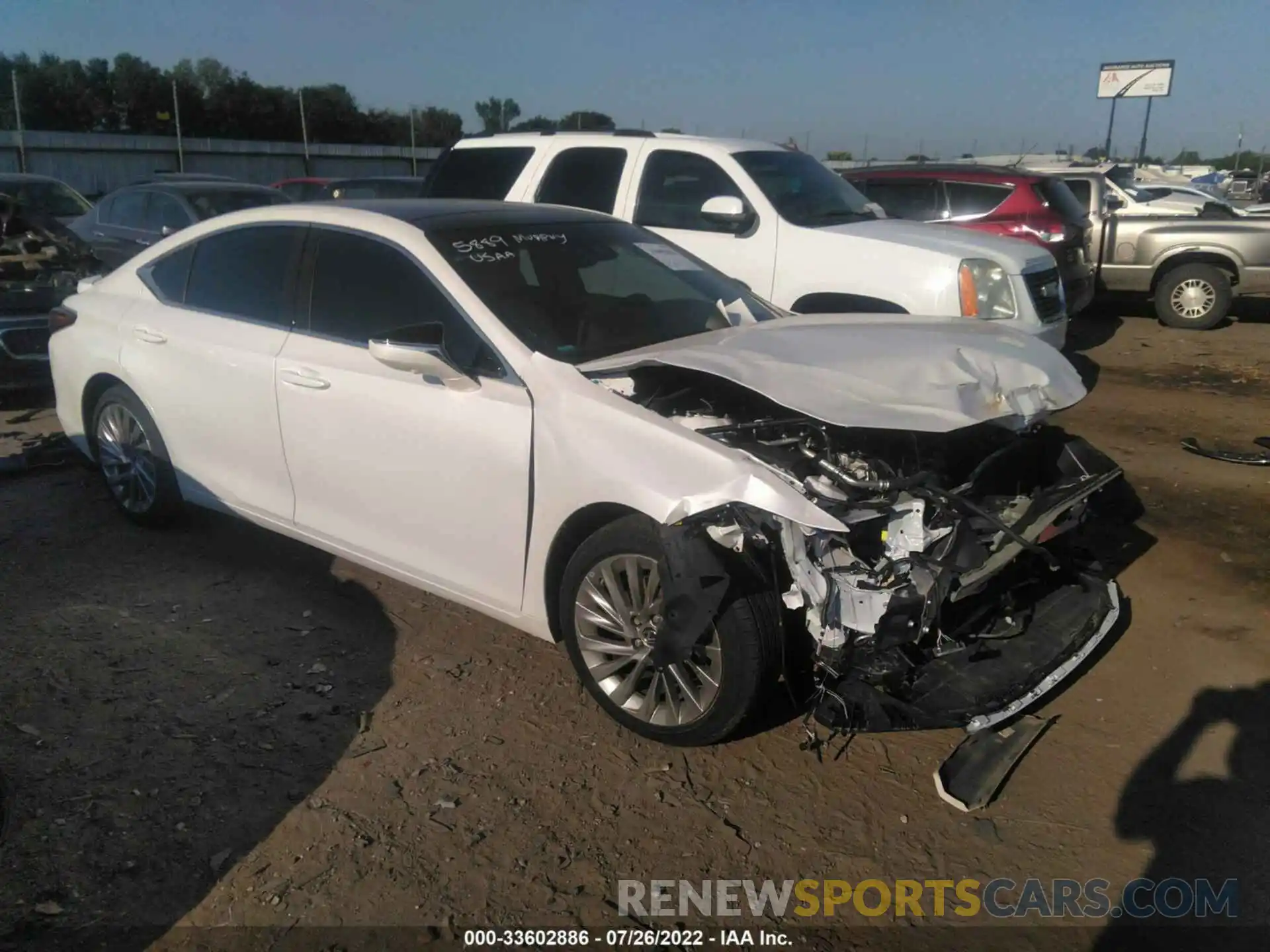 1 Photograph of a damaged car 58AFZ1B10NU112667 LEXUS ES 2022