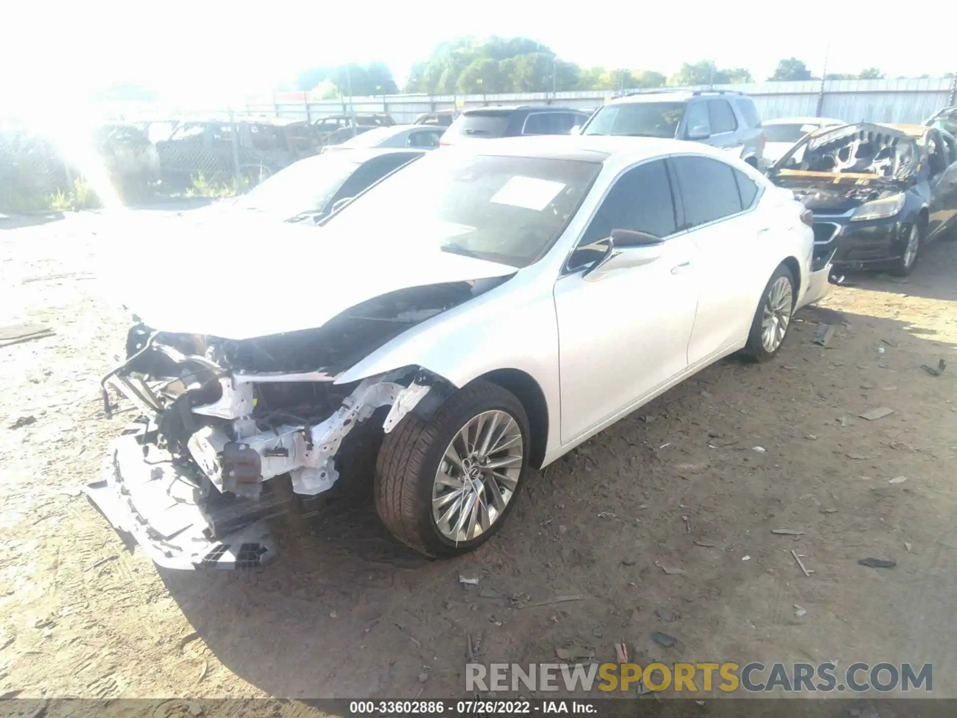 2 Photograph of a damaged car 58AFZ1B10NU112667 LEXUS ES 2022