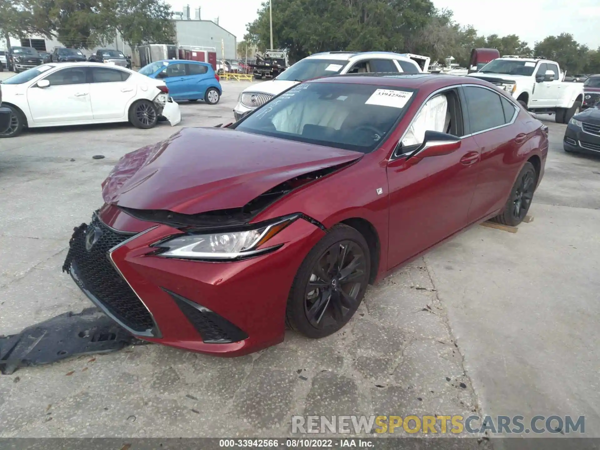 2 Photograph of a damaged car 58AGZ1B12NU128356 LEXUS ES 2022