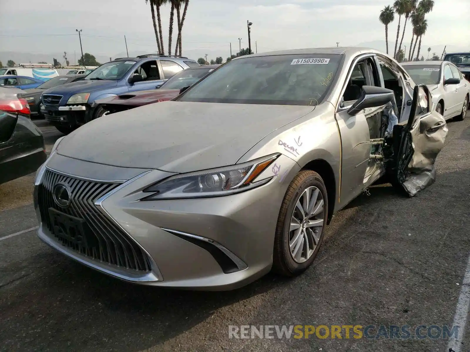 2 Photograph of a damaged car 58ACZ1B16LU071090 LEXUS ES 350 BAS 2020