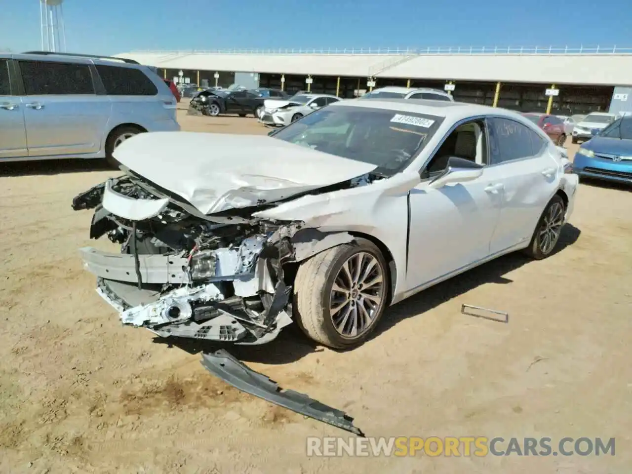 2 Photograph of a damaged car JTHB21B10K2034475 LEXUS ES300 2019