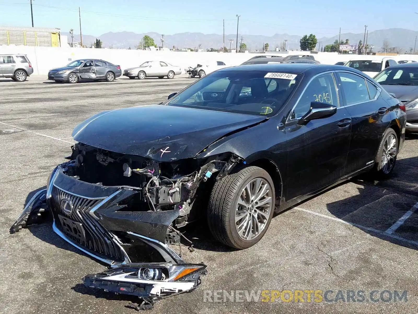 2 Photograph of a damaged car JTHB21B11K2030578 LEXUS ES300 2019