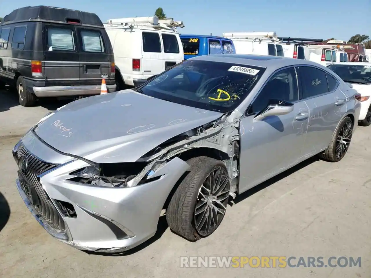 2 Photograph of a damaged car JTHB21B12K2036261 LEXUS ES300 2019