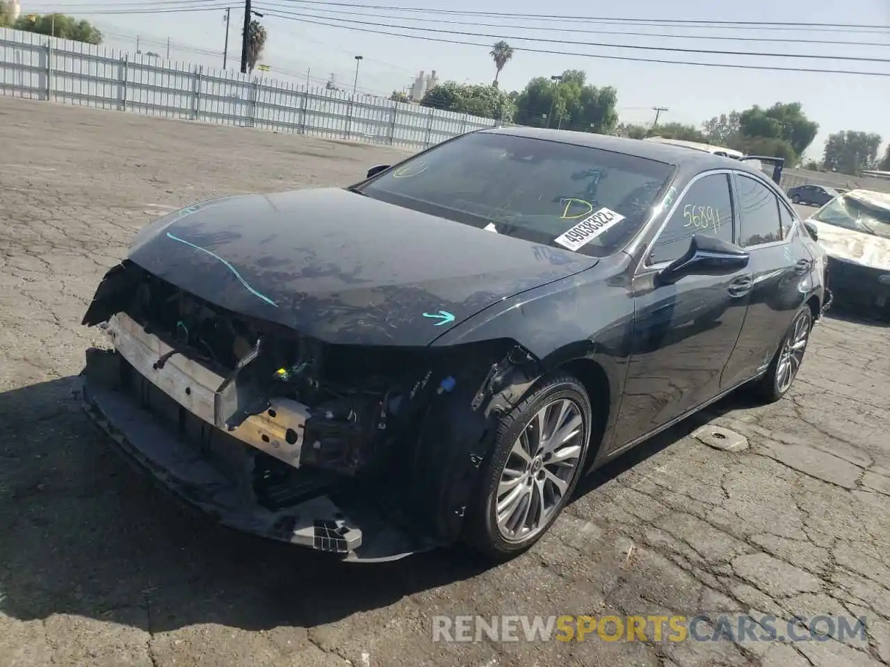 2 Photograph of a damaged car JTHB21B17K2032657 LEXUS ES300 2019