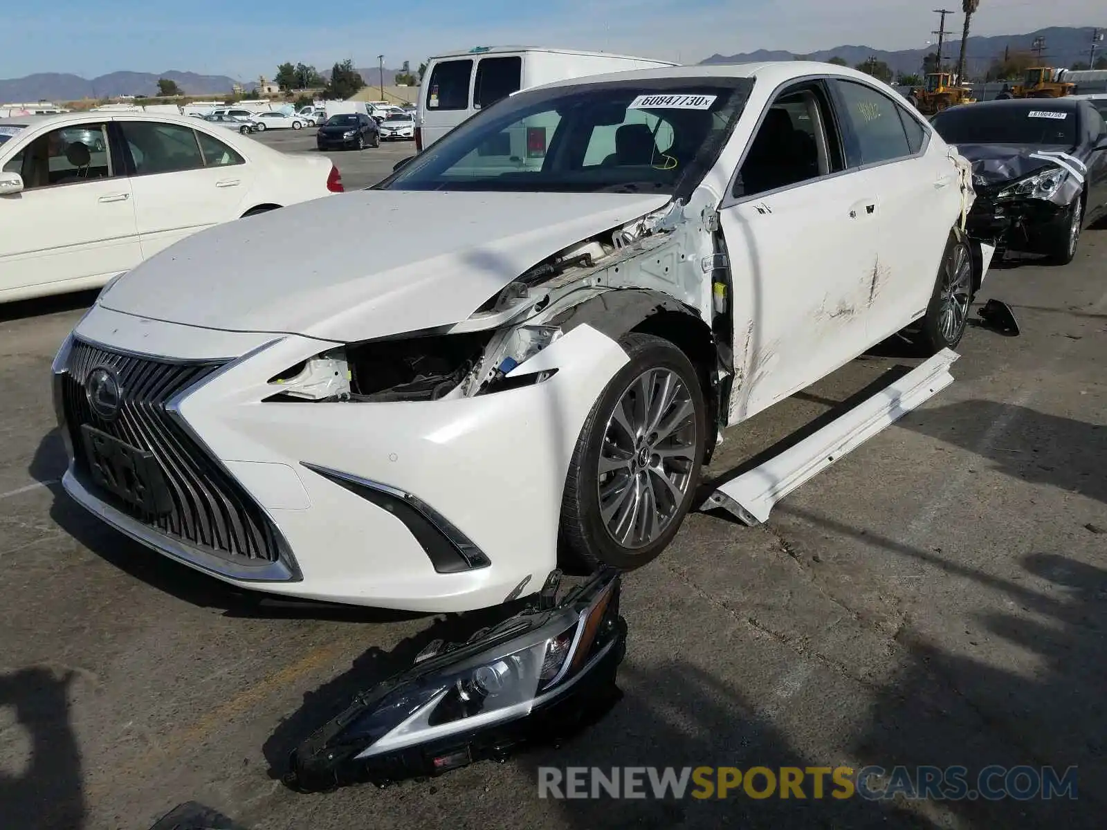 2 Photograph of a damaged car JTHB21B19K2027704 LEXUS ES300 2019