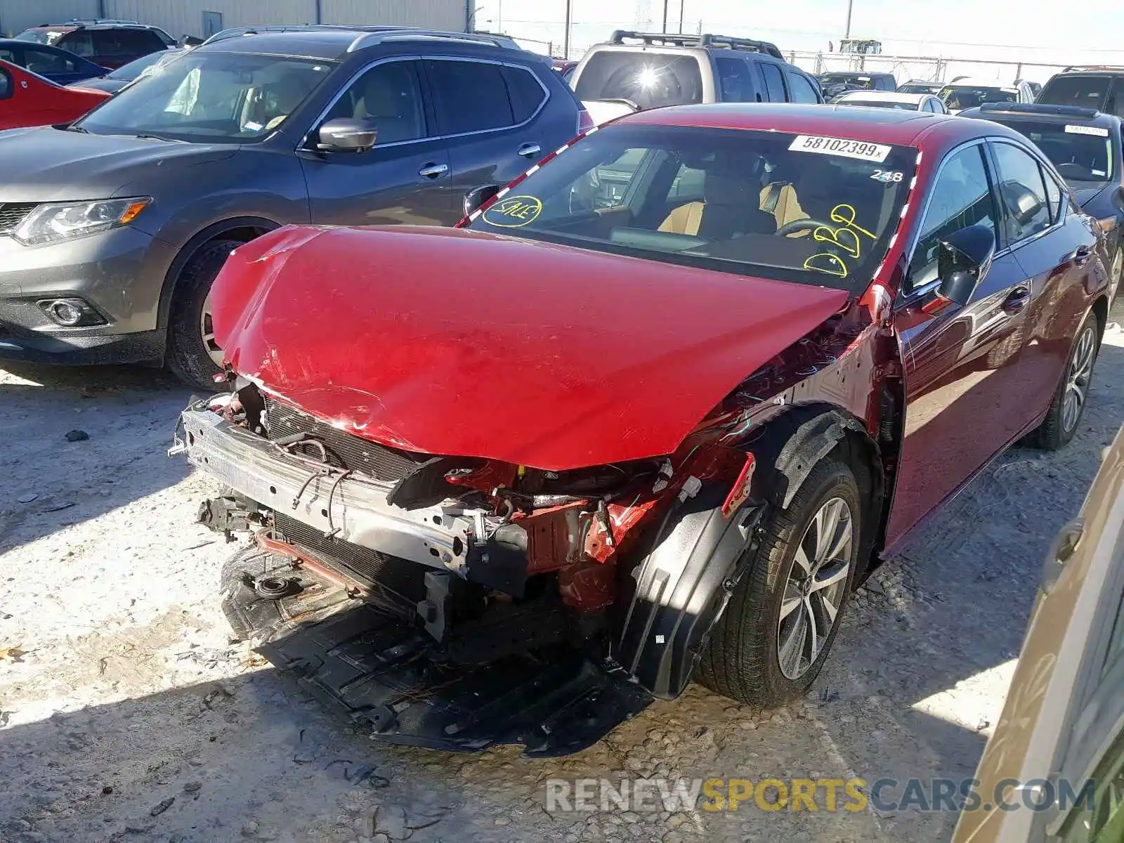 2 Photograph of a damaged car 58ABZ1B11KU005864 LEXUS ES350 2019