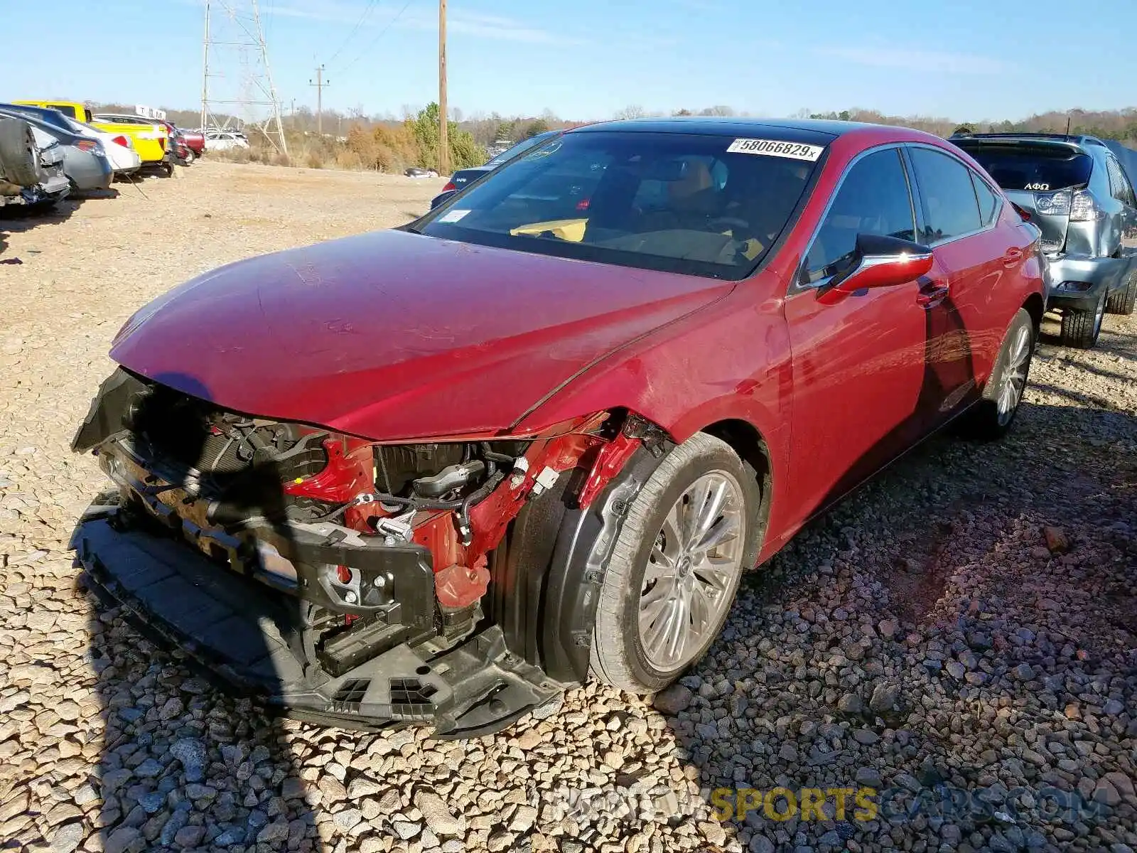 2 Photograph of a damaged car 58ABZ1B11KU028965 LEXUS ES350 2019