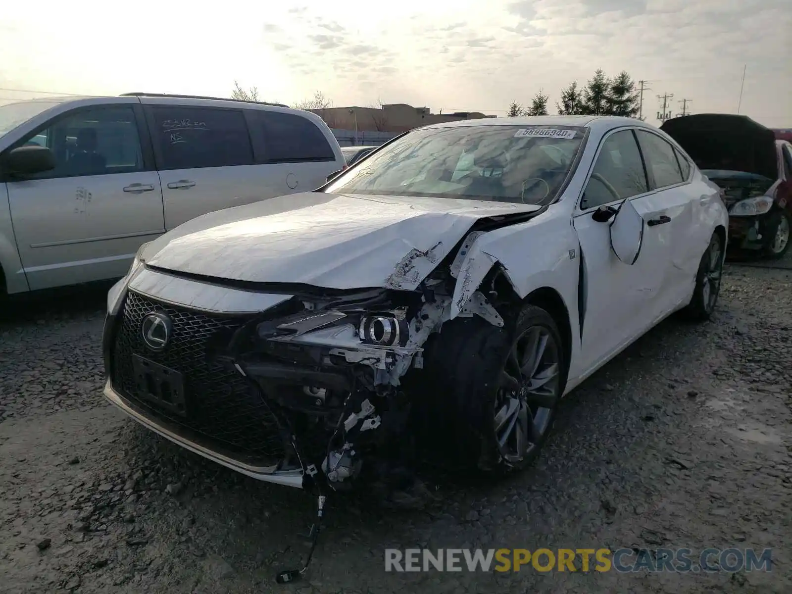 2 Photograph of a damaged car 58ABZ1B11KU050805 LEXUS ES350 2019