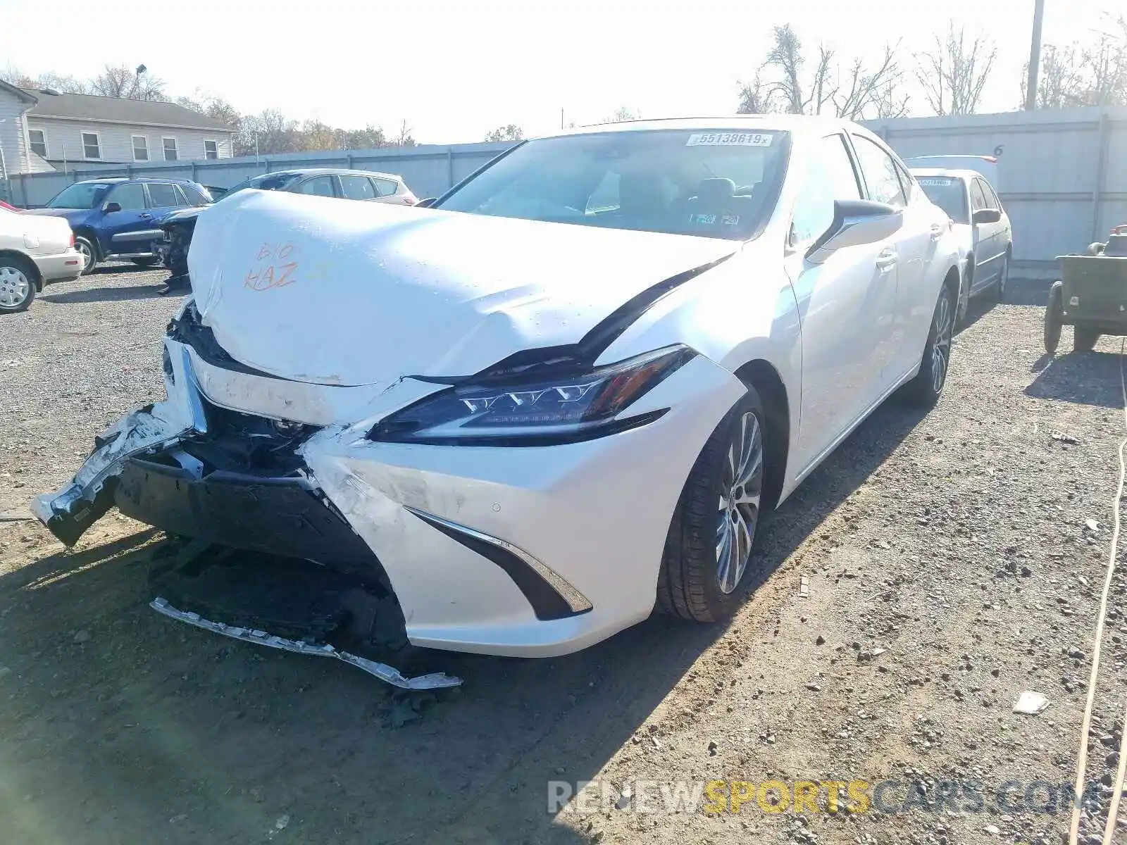 2 Photograph of a damaged car 58ABZ1B12KU006957 LEXUS ES350 2019