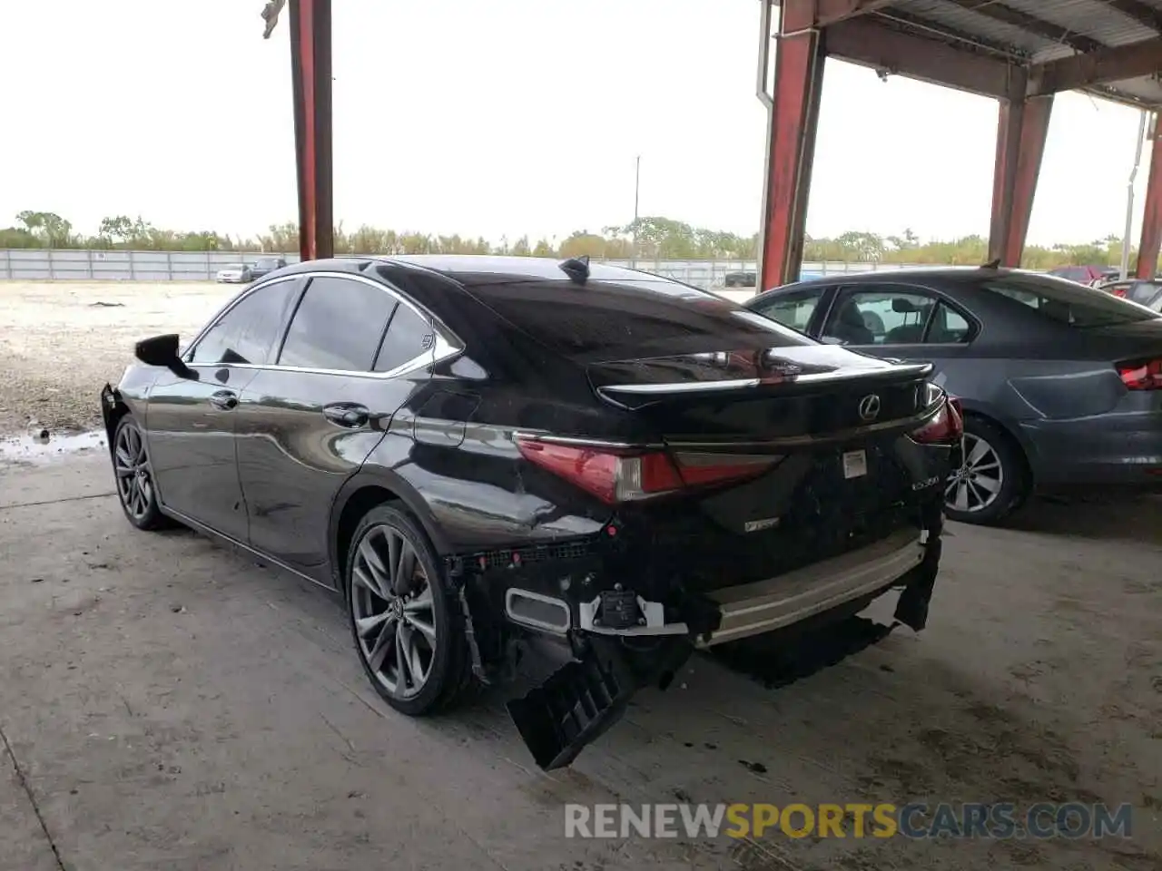 3 Photograph of a damaged car 58ABZ1B12KU023757 LEXUS ES350 2019