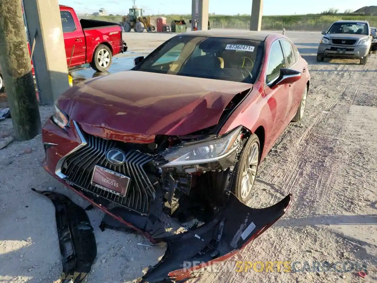 2 Photograph of a damaged car 58ABZ1B13KU002870 LEXUS ES350 2019