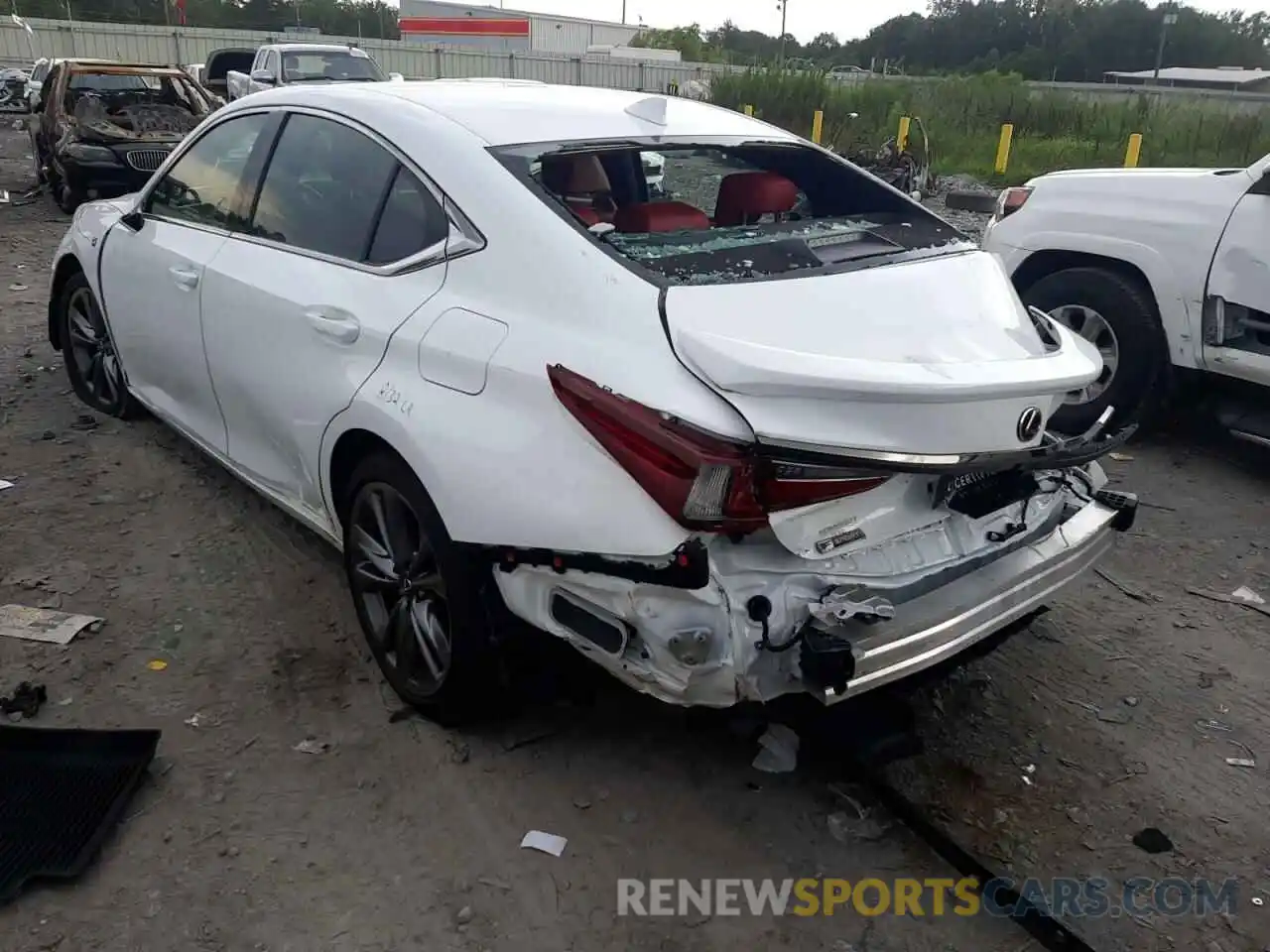 3 Photograph of a damaged car 58ABZ1B14KU006779 LEXUS ES350 2019