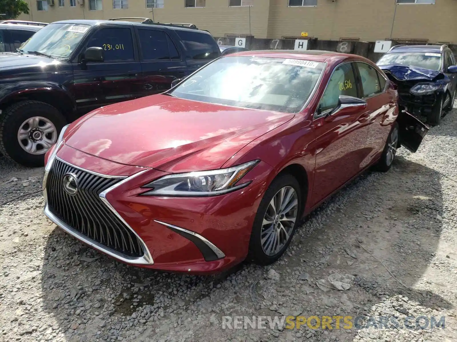 2 Photograph of a damaged car 58ABZ1B14KU009326 LEXUS ES350 2019