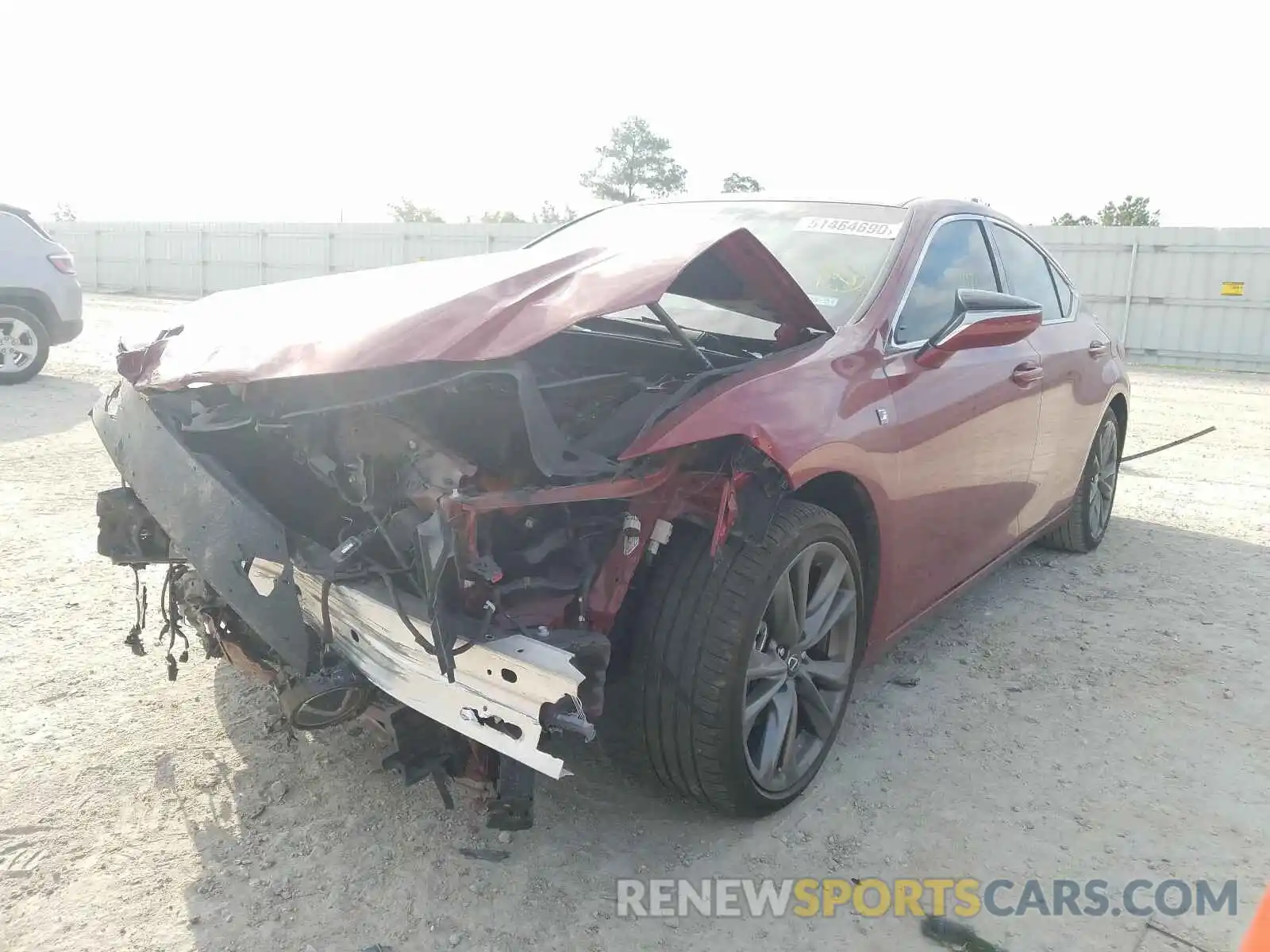 2 Photograph of a damaged car 58ABZ1B14KU032377 LEXUS ES350 2019