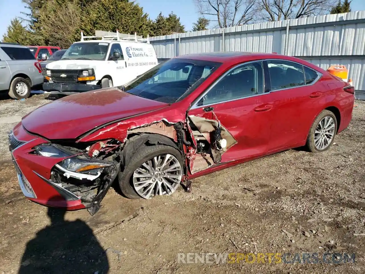 1 Photograph of a damaged car 58ABZ1B14KU034341 LEXUS ES350 2019