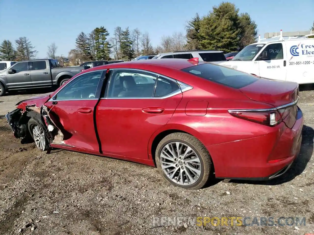 2 Photograph of a damaged car 58ABZ1B14KU034341 LEXUS ES350 2019