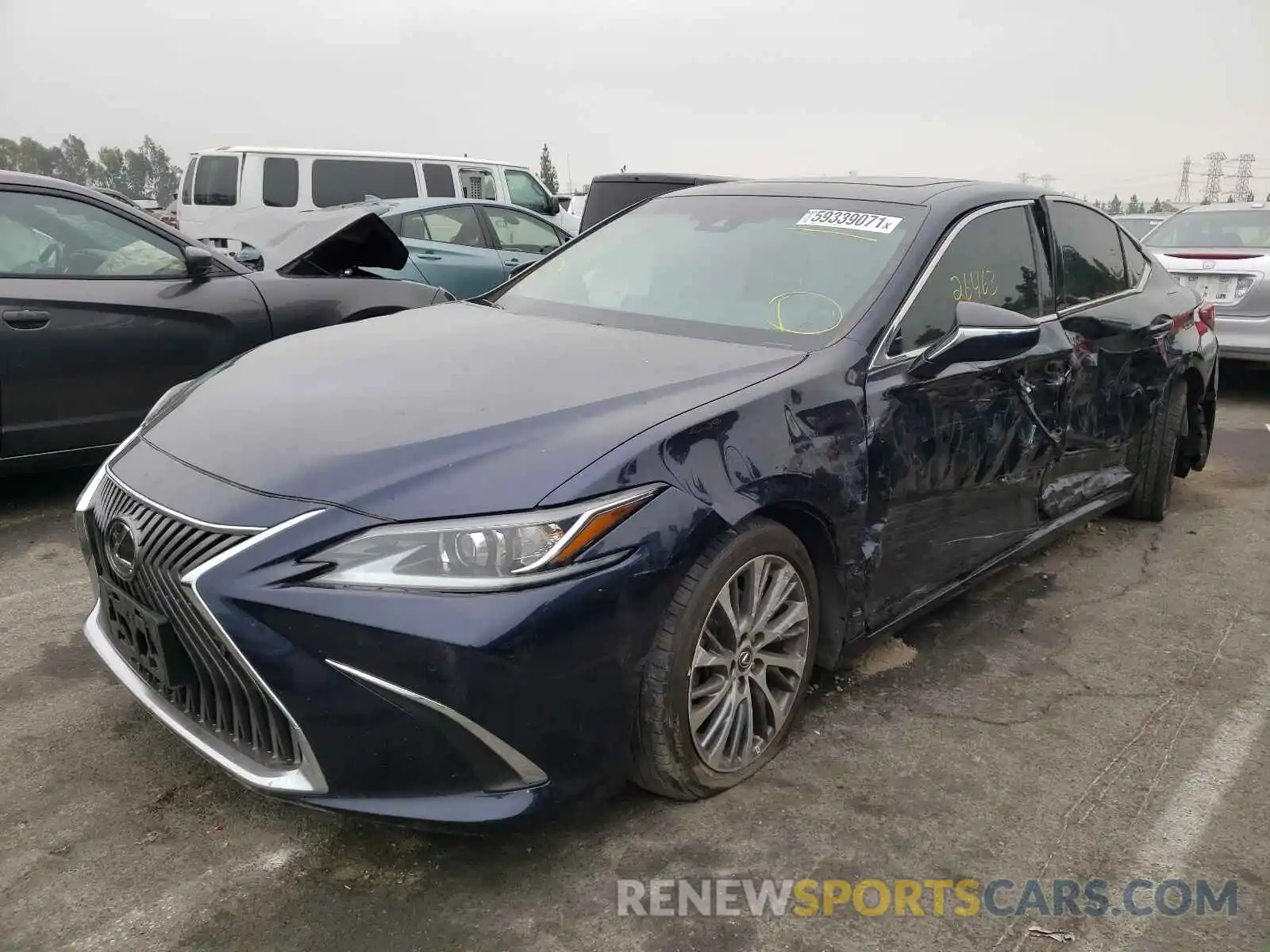 2 Photograph of a damaged car 58ABZ1B14KU037546 LEXUS ES350 2019