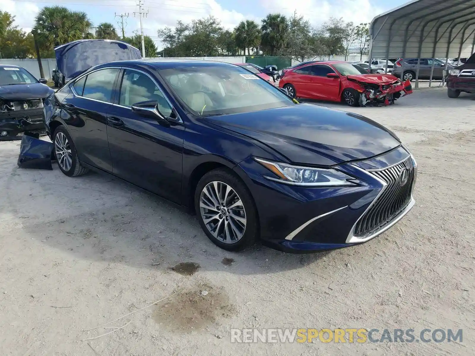 1 Photograph of a damaged car 58ABZ1B15KU012199 LEXUS ES350 2019