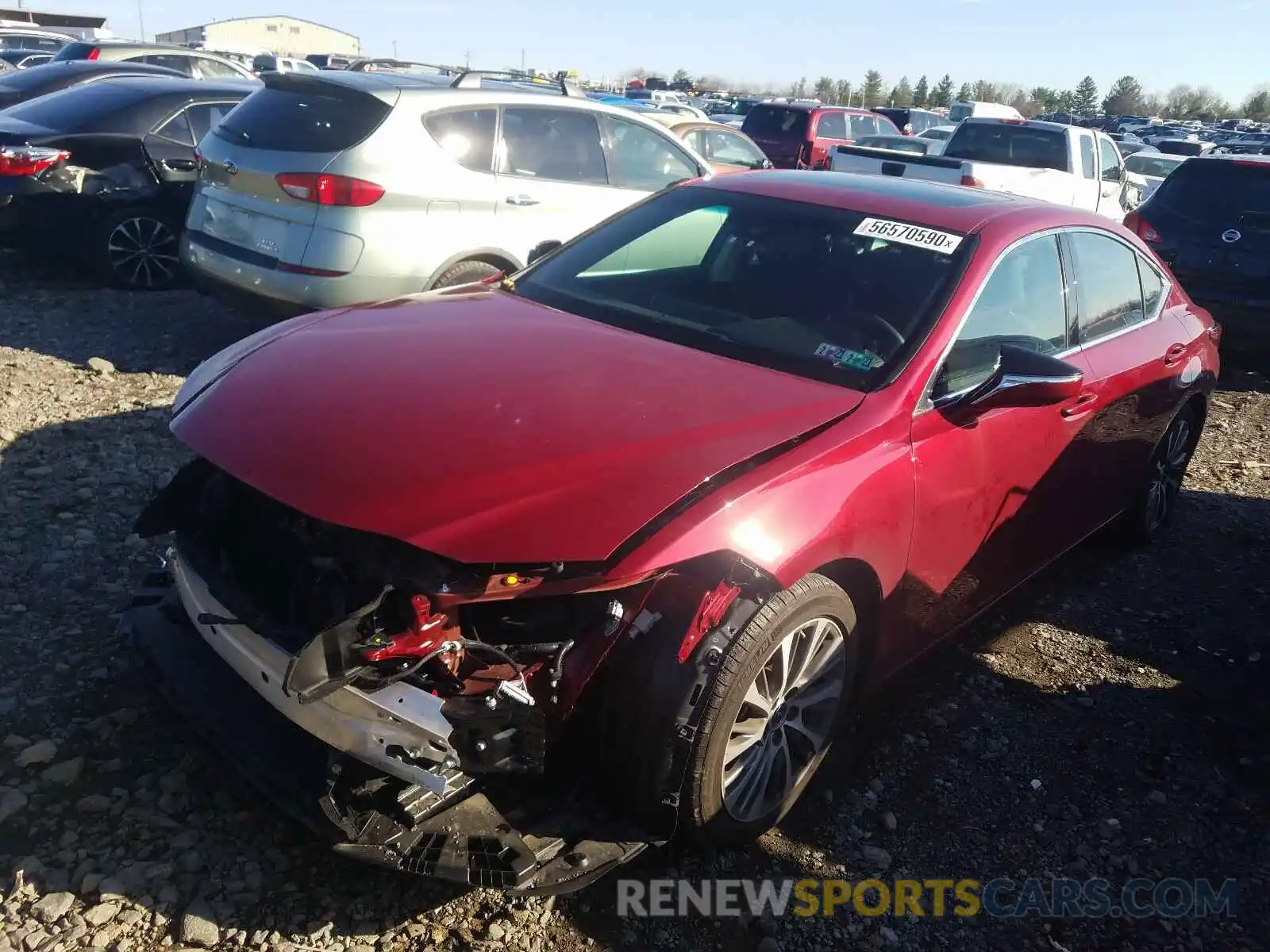 2 Photograph of a damaged car 58ABZ1B15KU023042 LEXUS ES350 2019